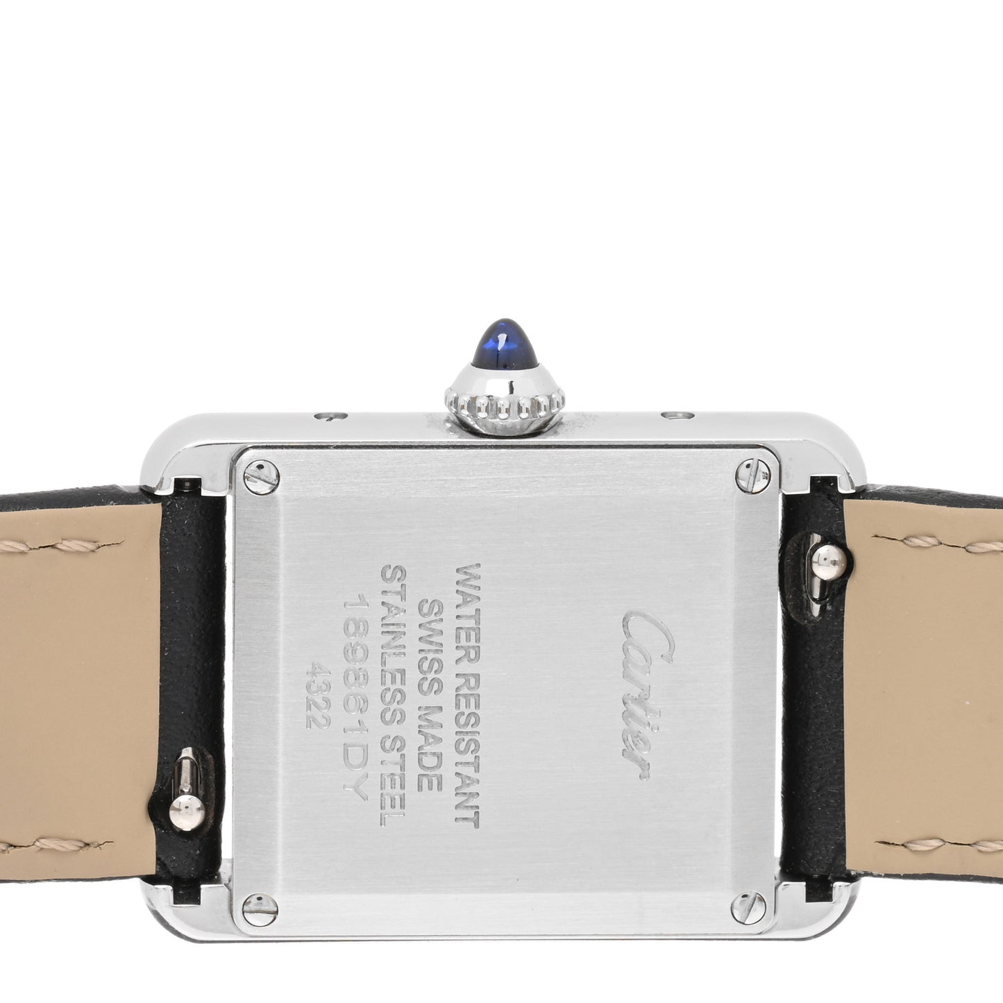 Stainless Steel Calfskin 22mm Must de Cartier Tank Quartz Watch