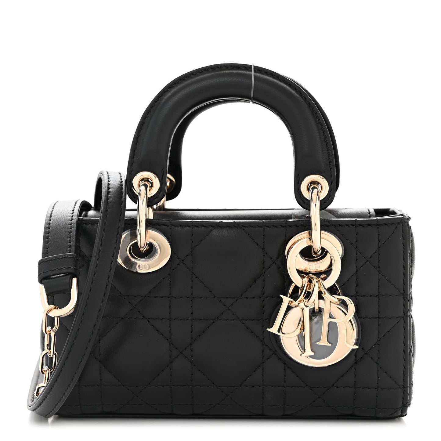 Lambskin Cannage Micro Lady D-Joy Black