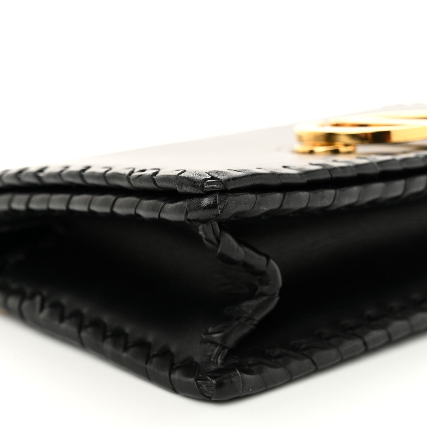 Calfskin Braided 30 Montaigne Chain Flap Bag Black
