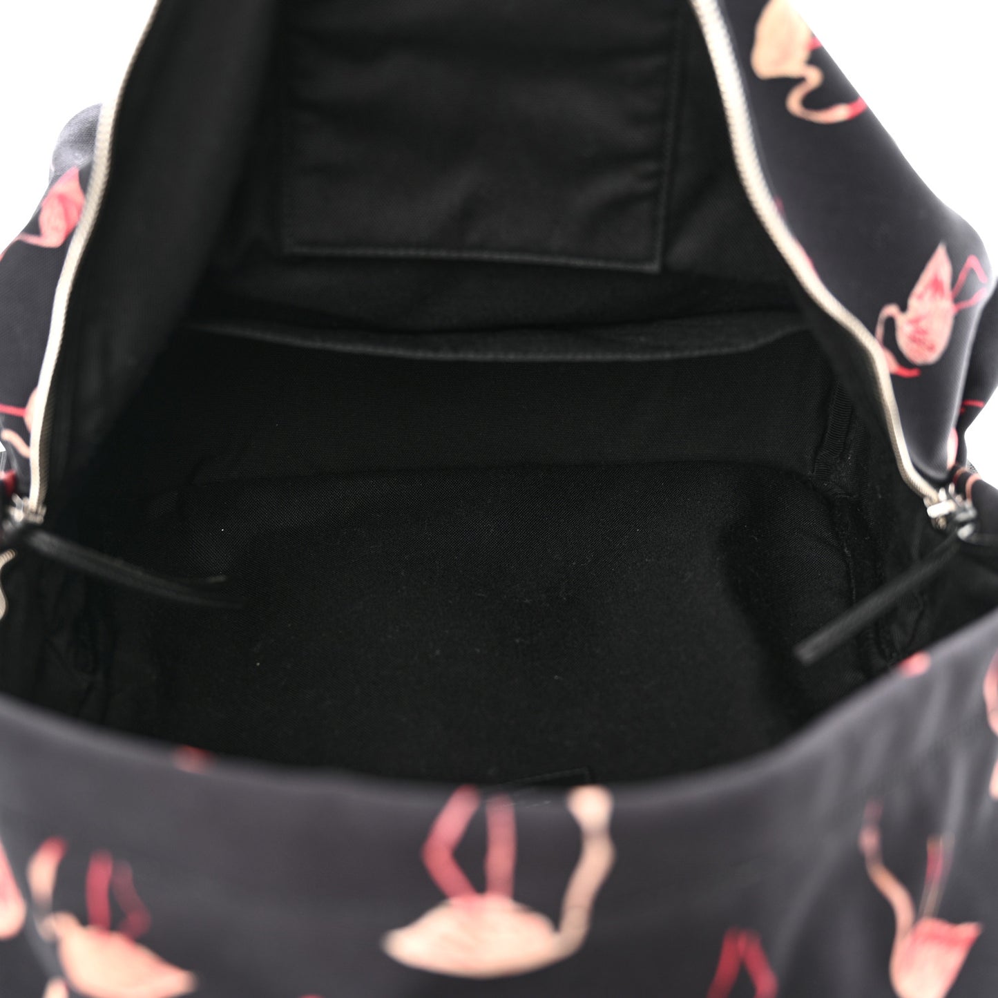 Nylon Canvas Flamingo Print City Backpack Pink Black