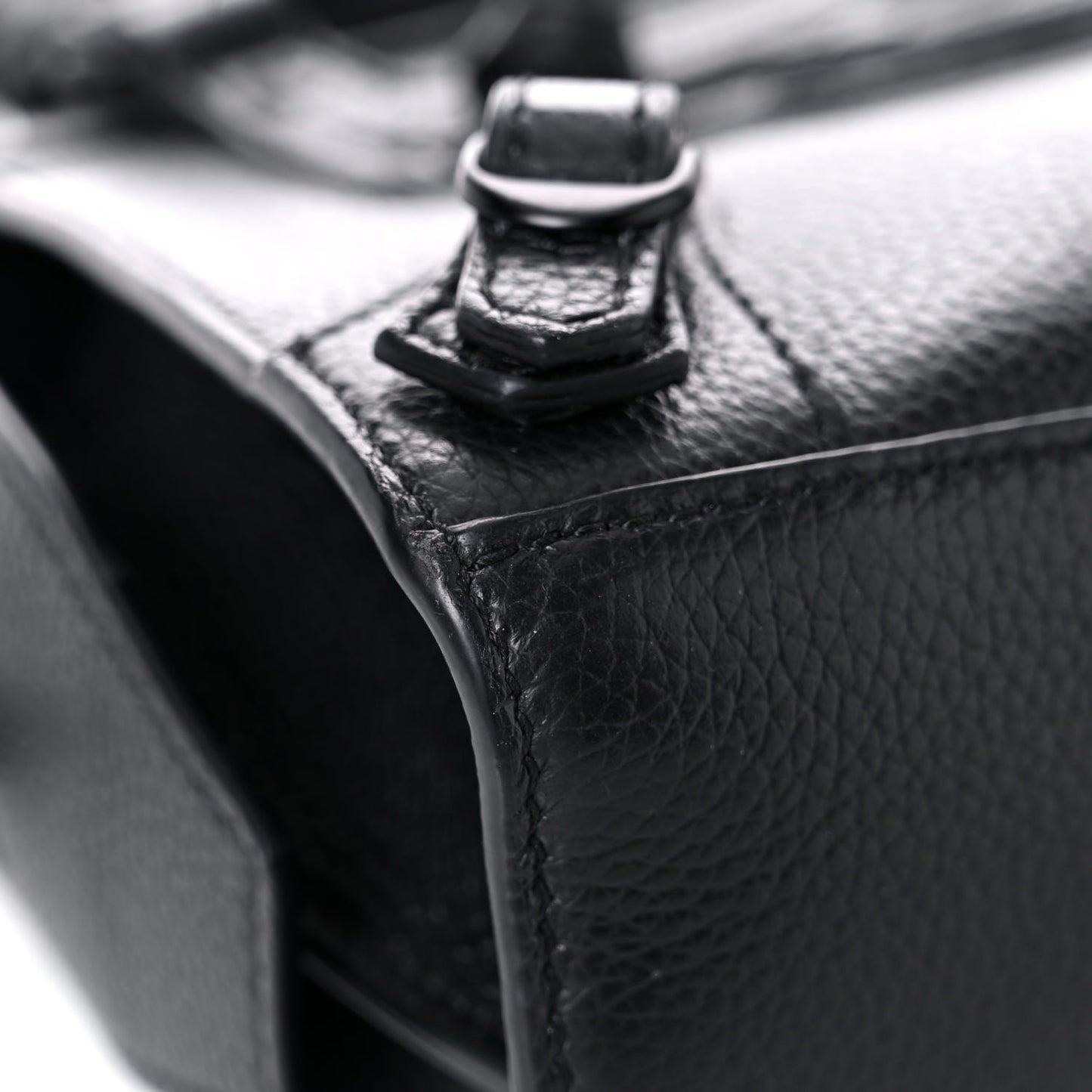 Grained Calfskin Neo Classic Black Hardware Mini City Black