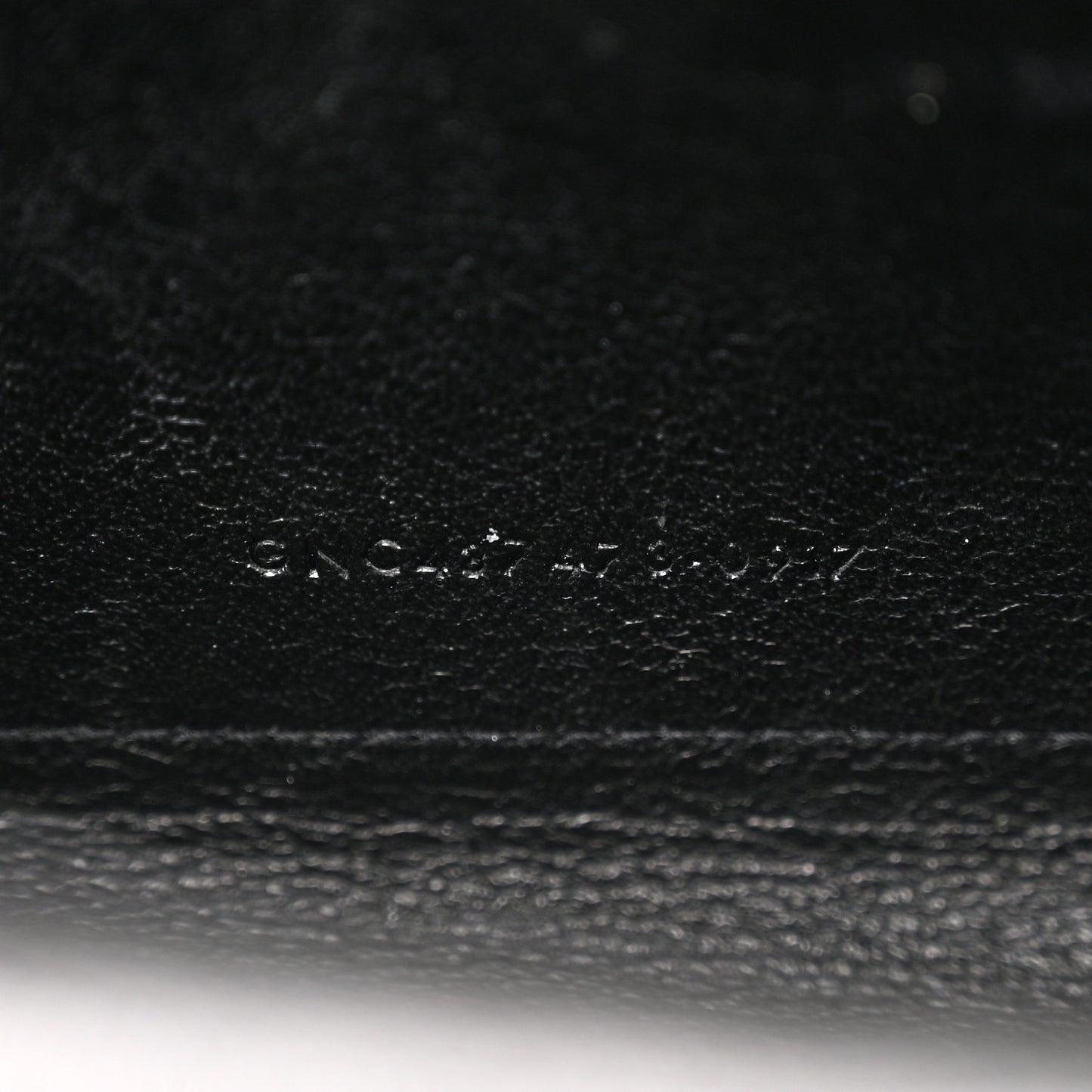 Sheepskin Tri-Quilt Monogram Envelope Chain Wallet Black