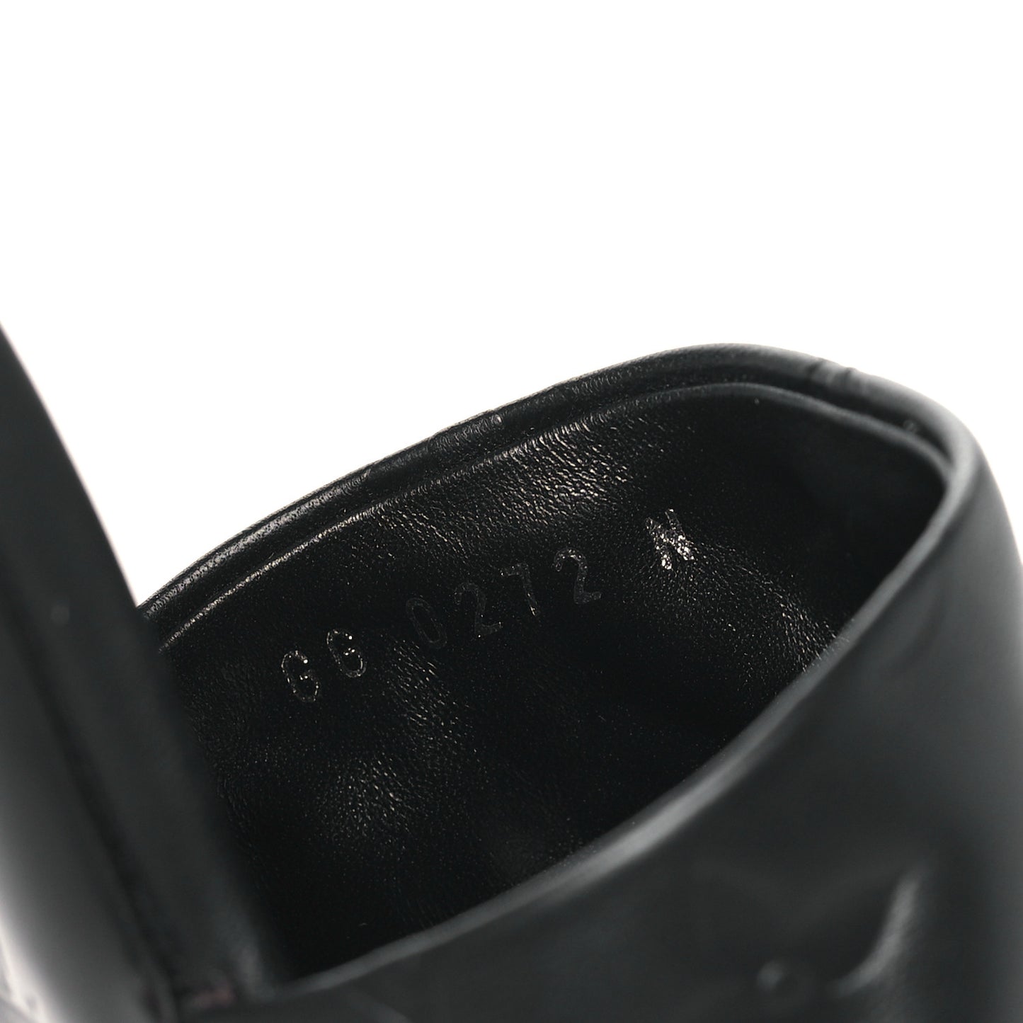 Lambskin Embossed Monogram Revival High Heel Mules 38 Black