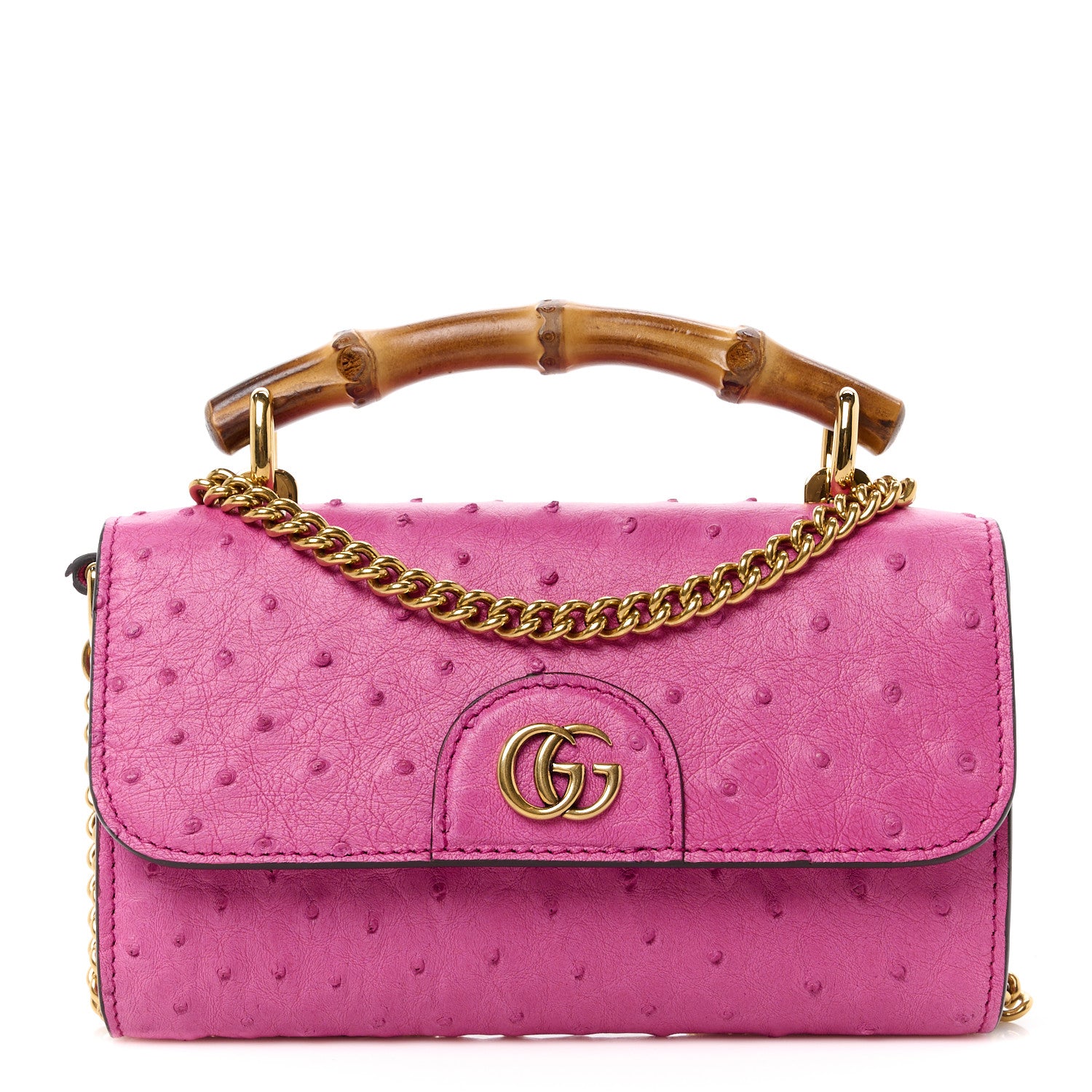 Gucci Ostrich Mini Diana Bag Pink 1511878 – FASHIONPHILE