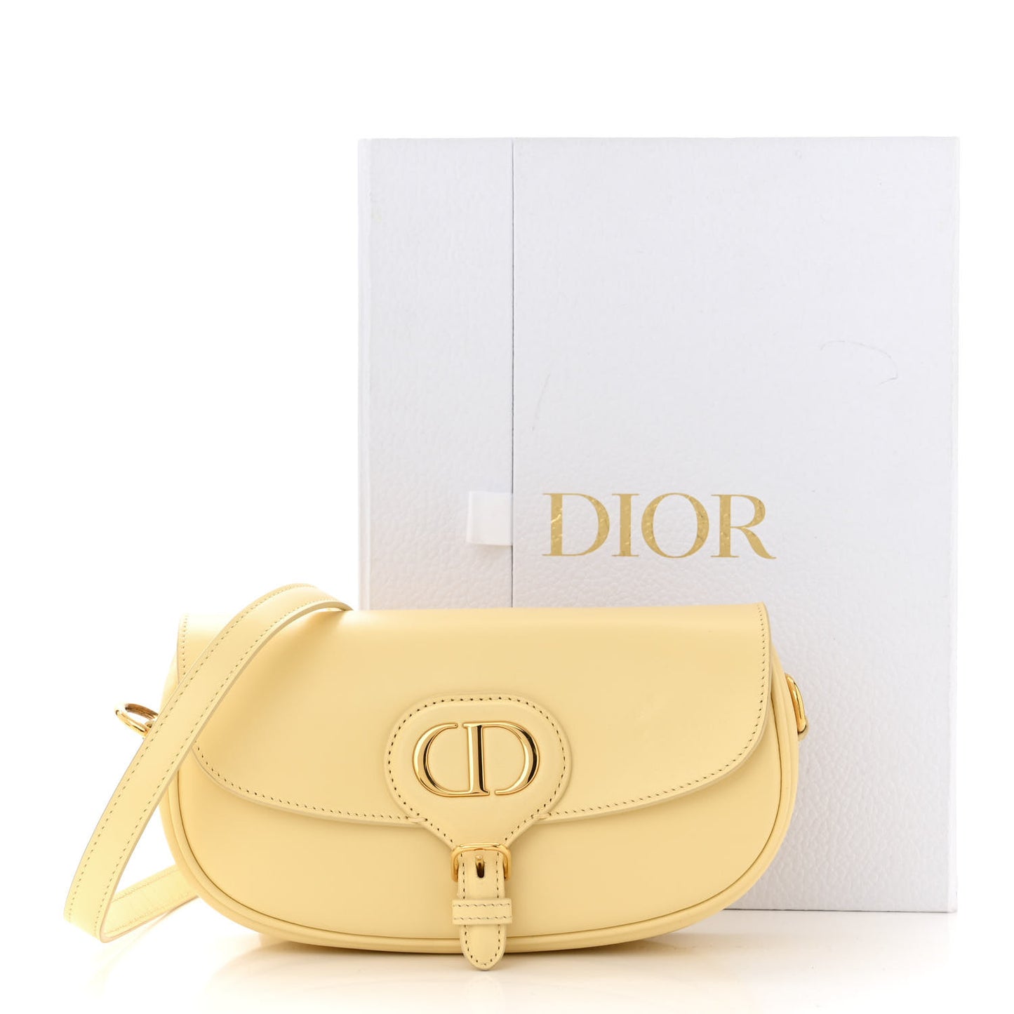 Box Calfskin East West Bobby Bag Soft Yellow