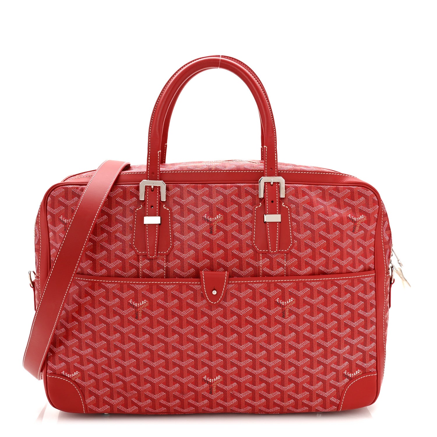 Goyard Goyardine Ambassade MM Briefcase Red 1811623 – FASHIONPHILE