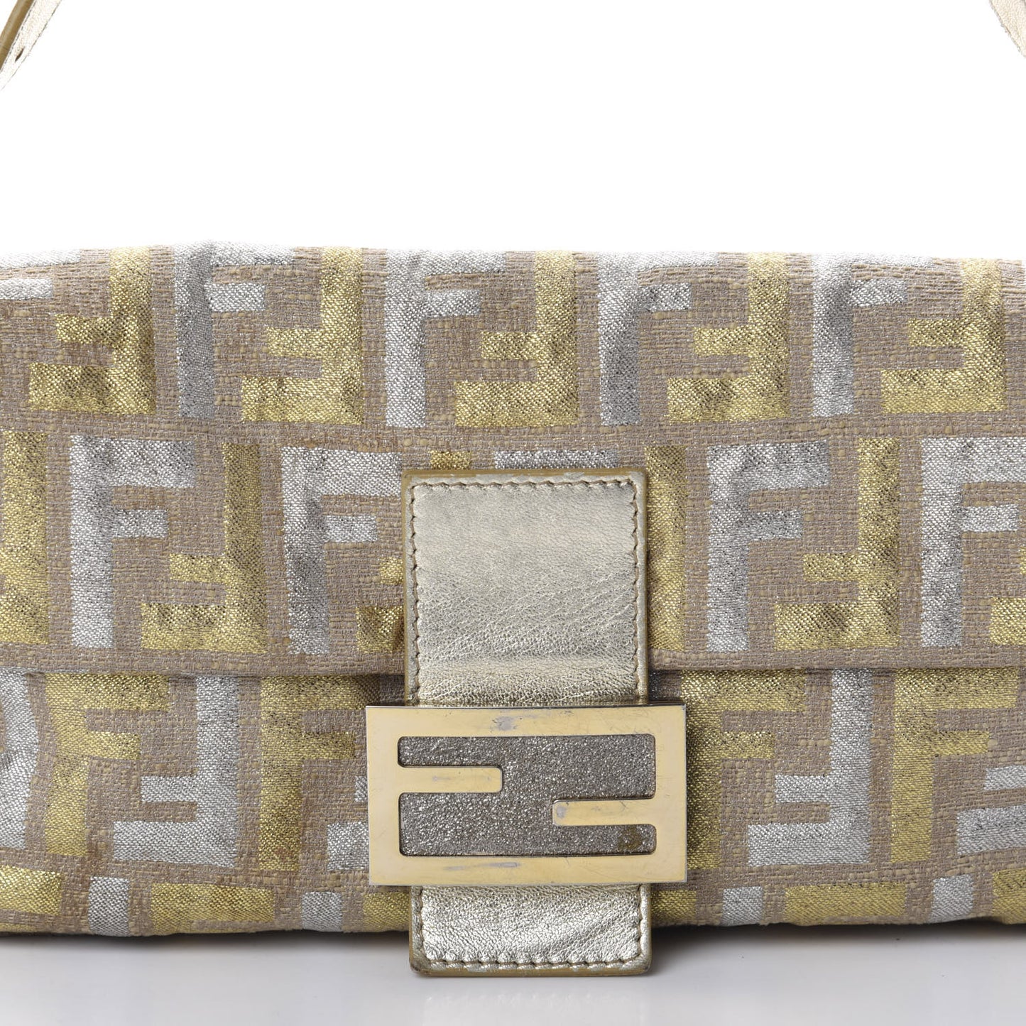 Metallic Lurex Zucca Baguette Gold Silver