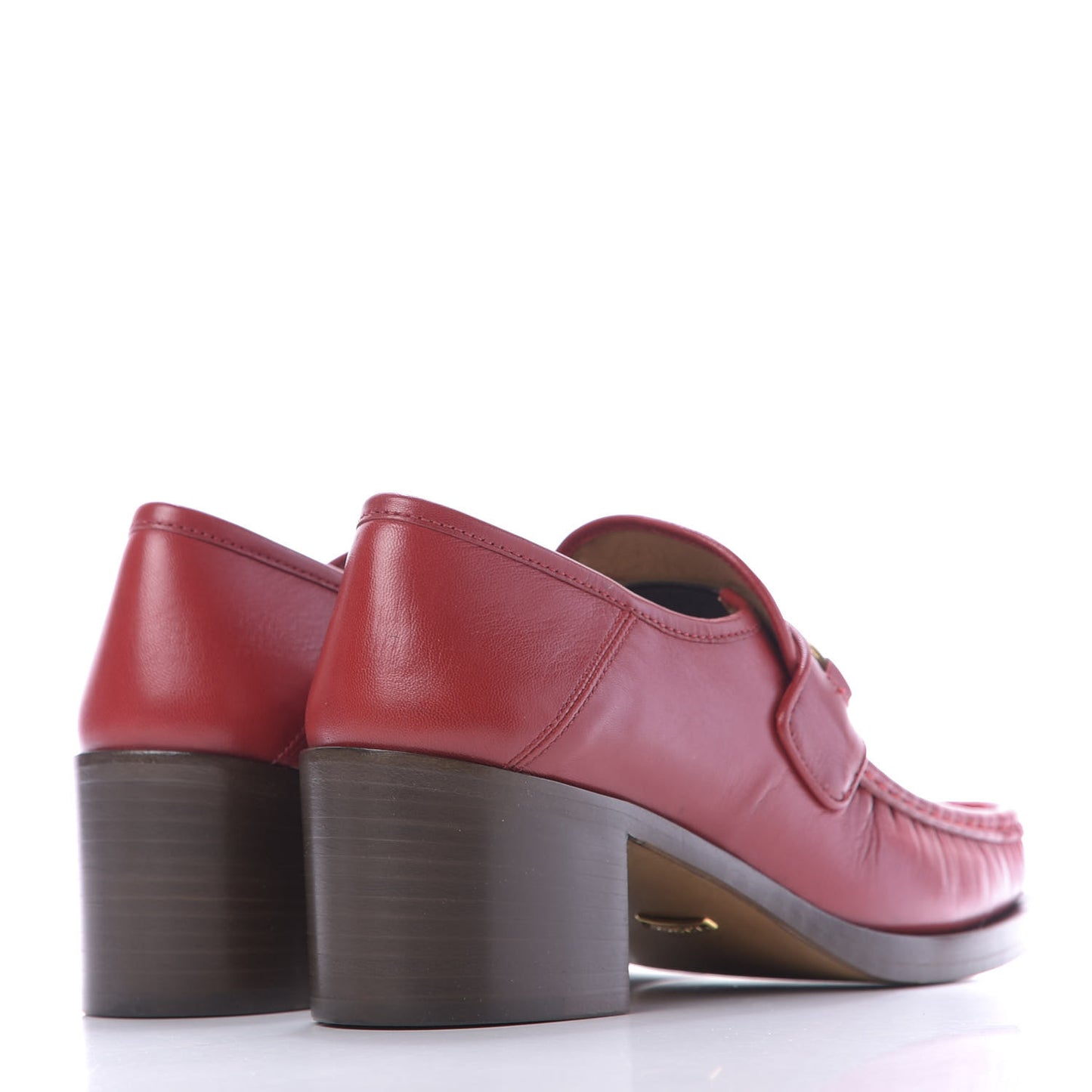 Malaga Kid Horsebit Loafer Pumps 37 Hibiscus Red