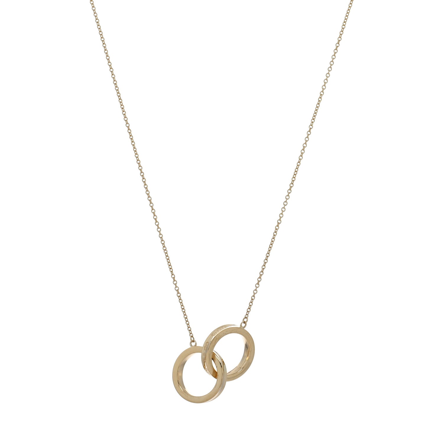 18K Yellow Gold 1837 Interlocking Circles Pendant Necklace