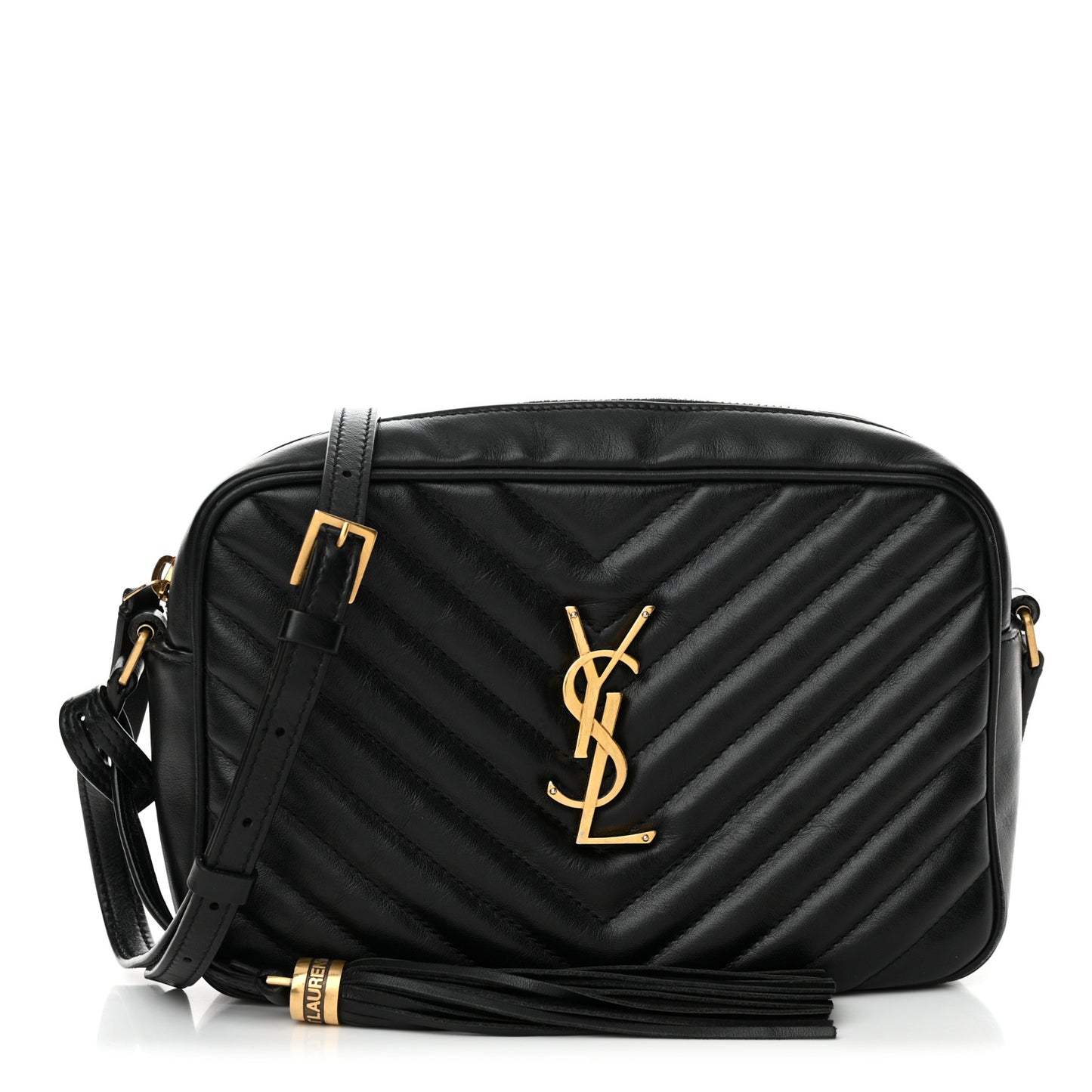 Calfskin Matelasse Monogram Lou Camera Bag Black