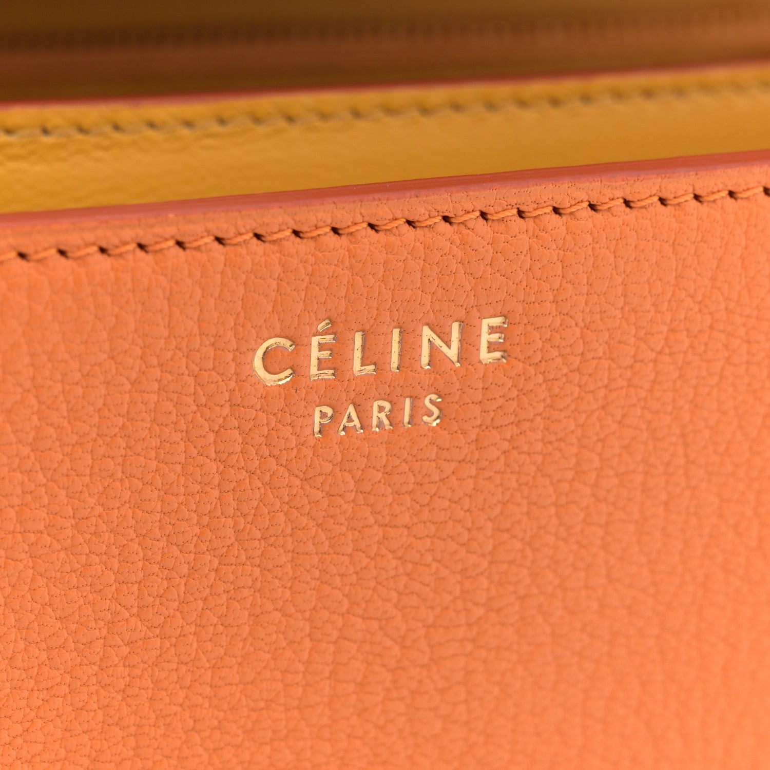 Celine Goatskin Medium Classic Box Flap Bag Orange 6 of 14