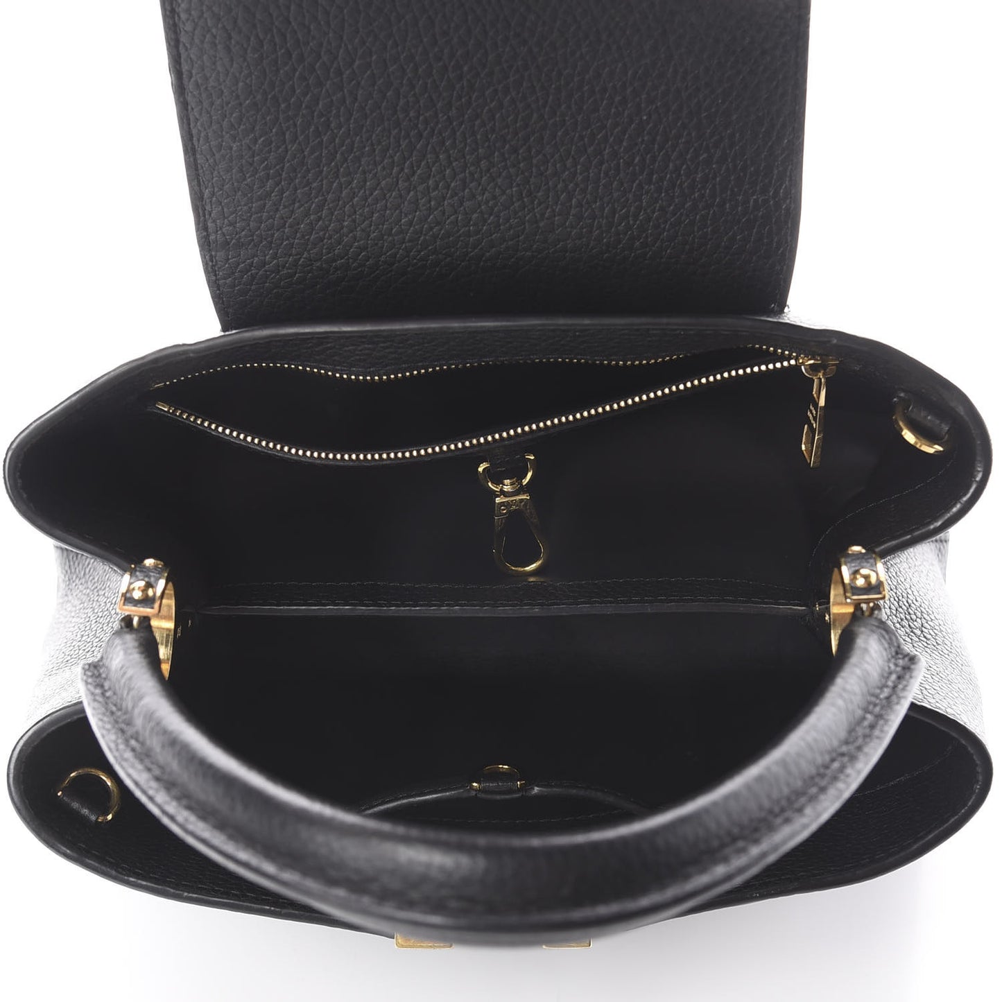 Taurillon Metallic Flowers Capucines PM Black