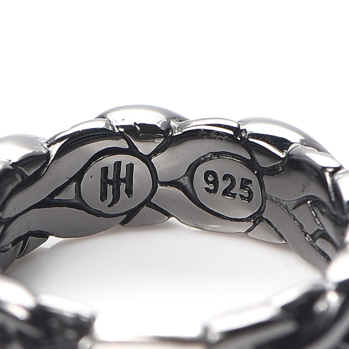 Blackened Sterling Silver Asli Link Band Ring 49 5