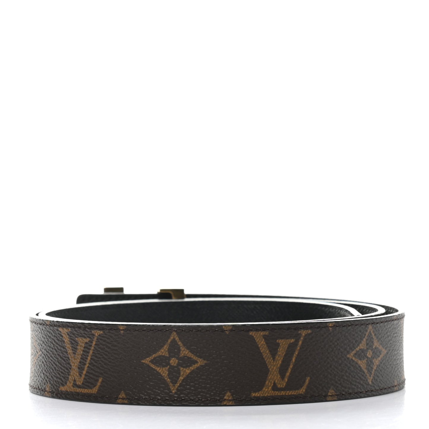 Calfskin Monogram 30mm LV Initiales Reversible Belt 90 36 Black