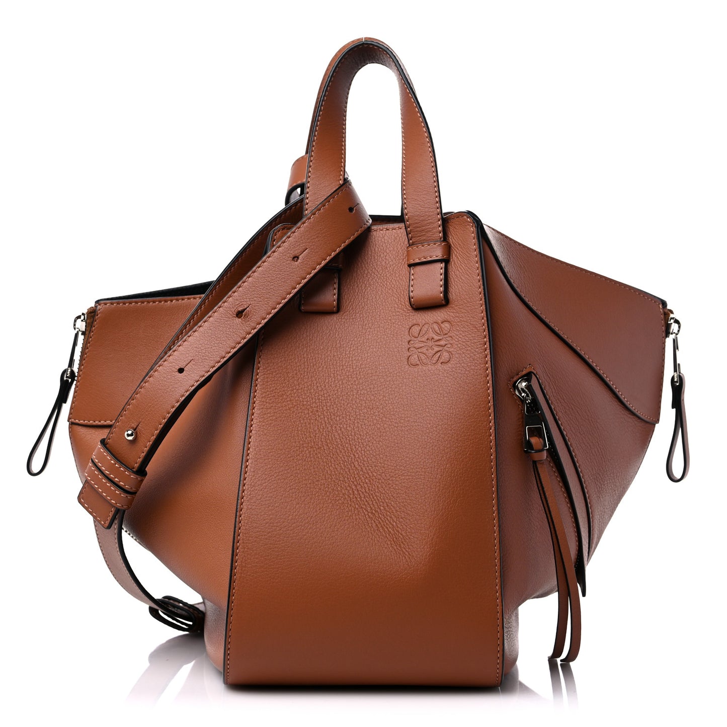 Calfskin Small Hammock Shoulder Bag Tan
