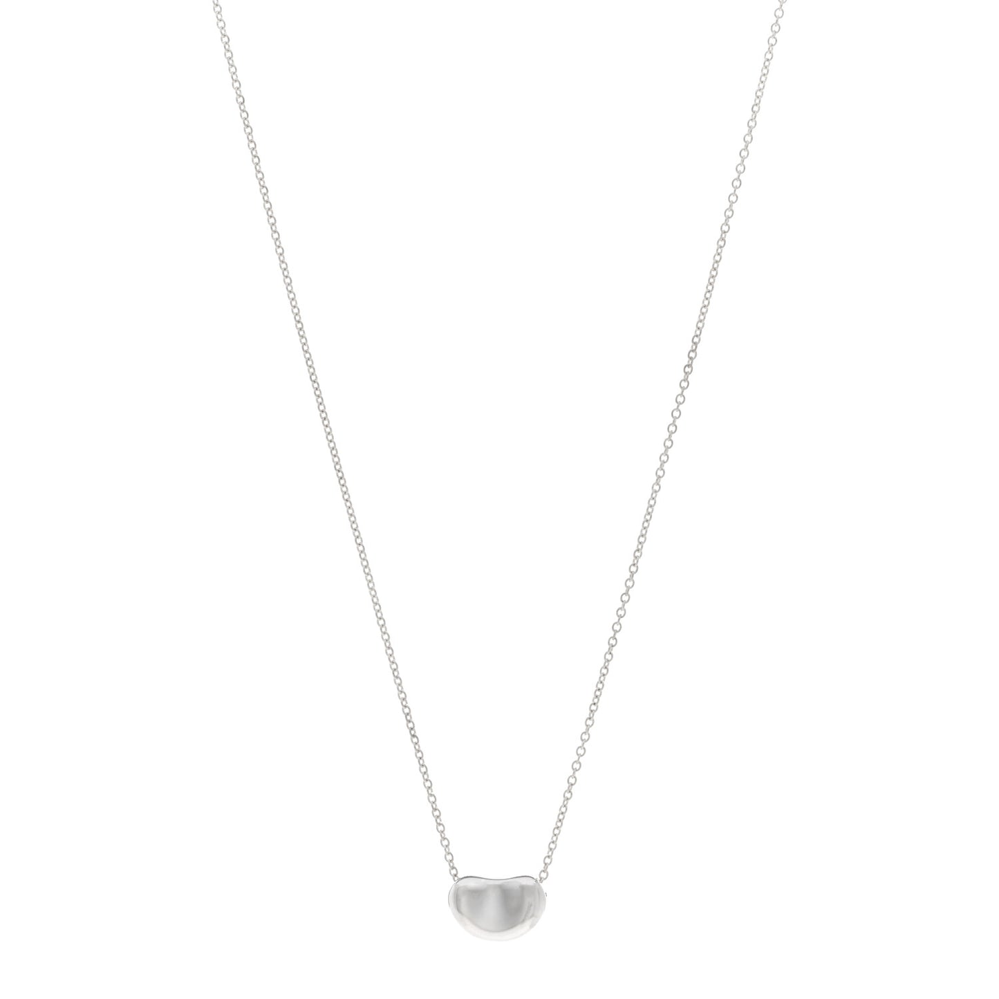 Sterling Silver 11mm Elsa Peretti Bean Pendant Necklace