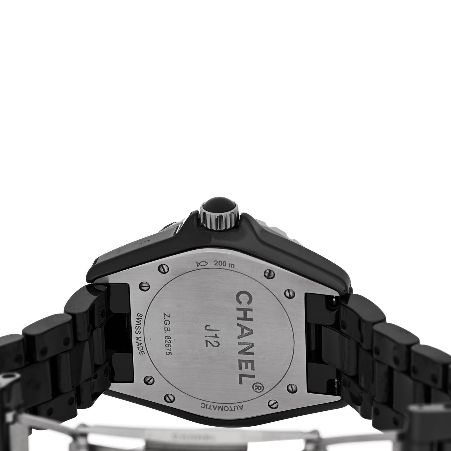 Stainless Steel Ceramic 38mm J12 Automatic Watch Black