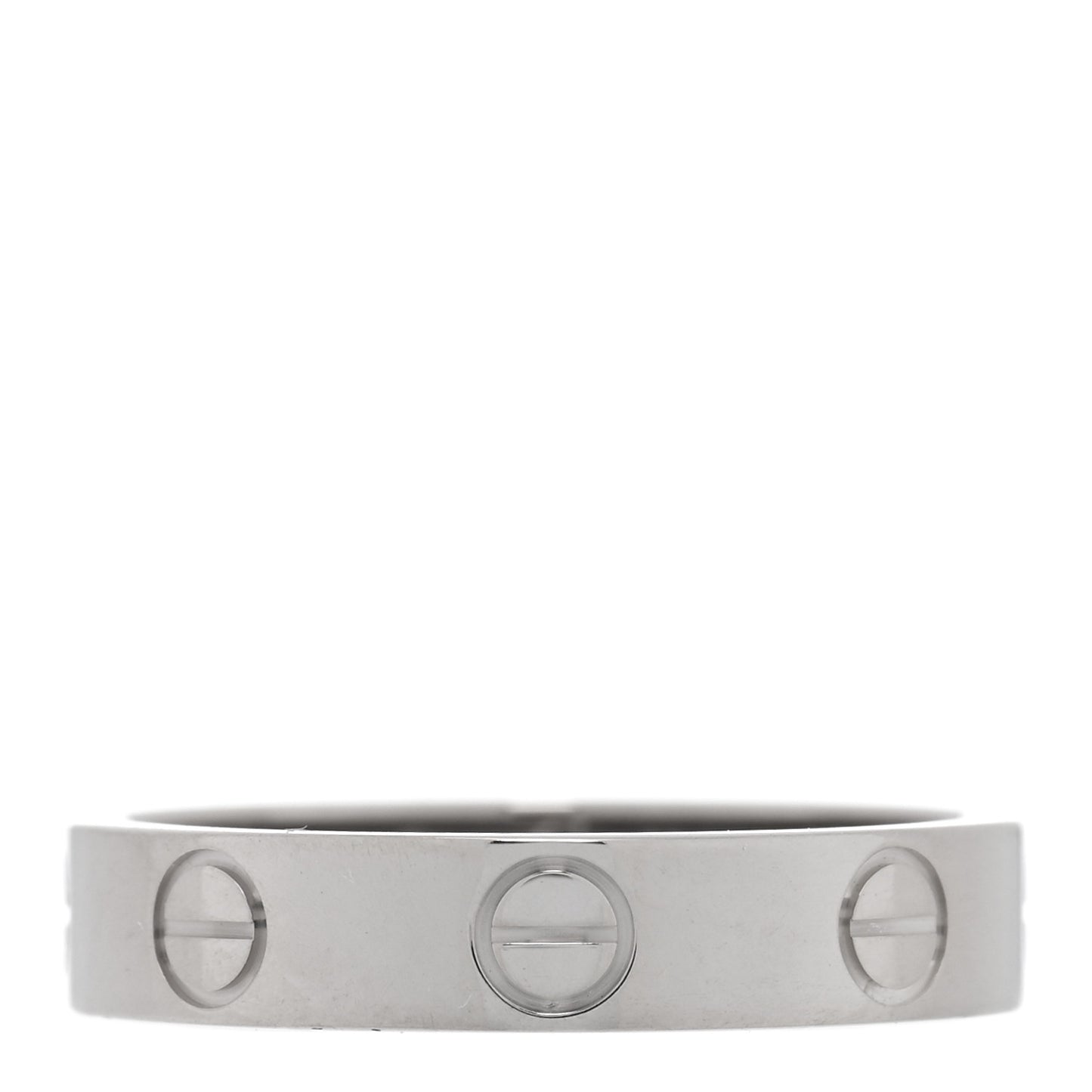 18K White Gold 3.5mm LOVE Wedding Band Ring 49 4.75