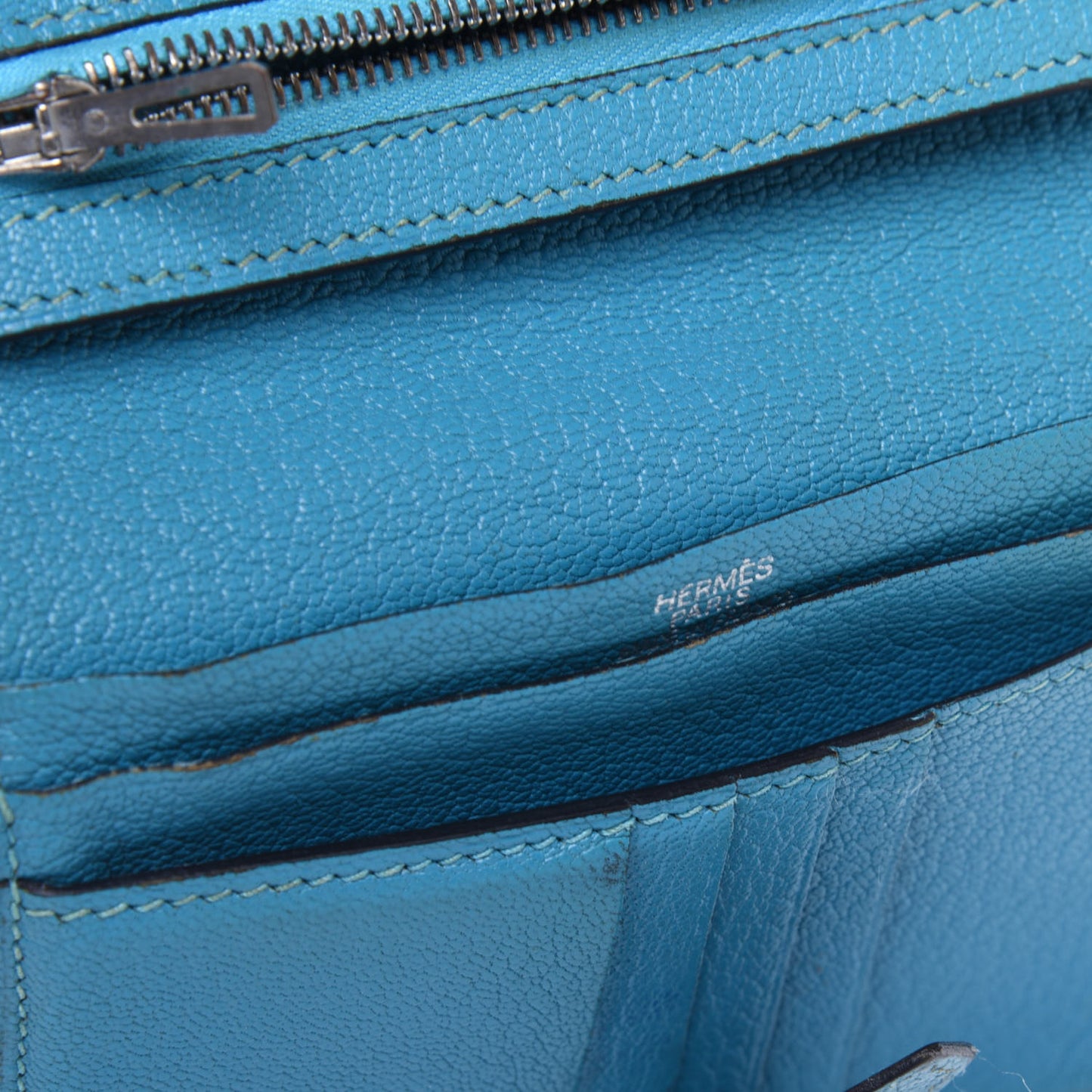Chevre Mysore Compact Bearn Wallet Blue Jean
