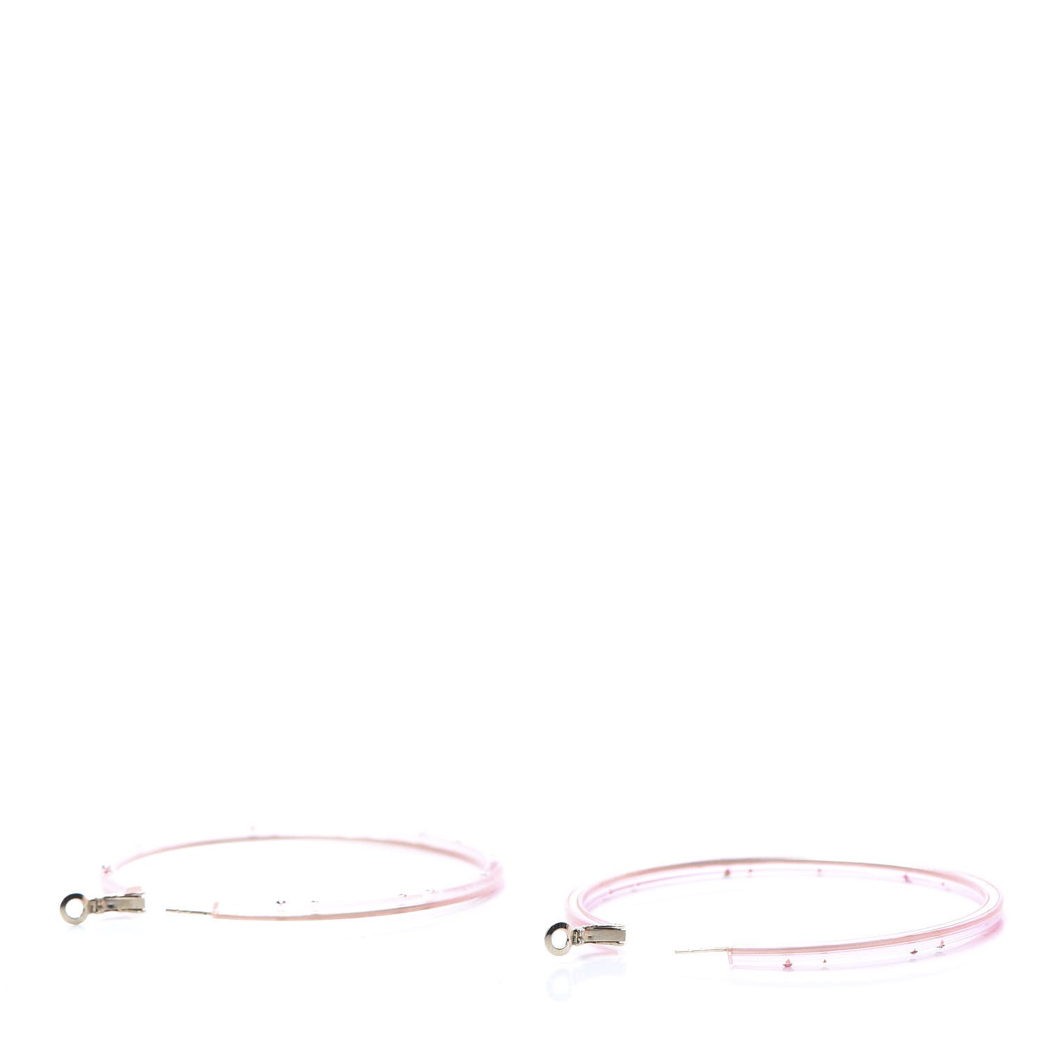 Chanel Crystal Hoop Earrings Pink Multicolor 4 of 6