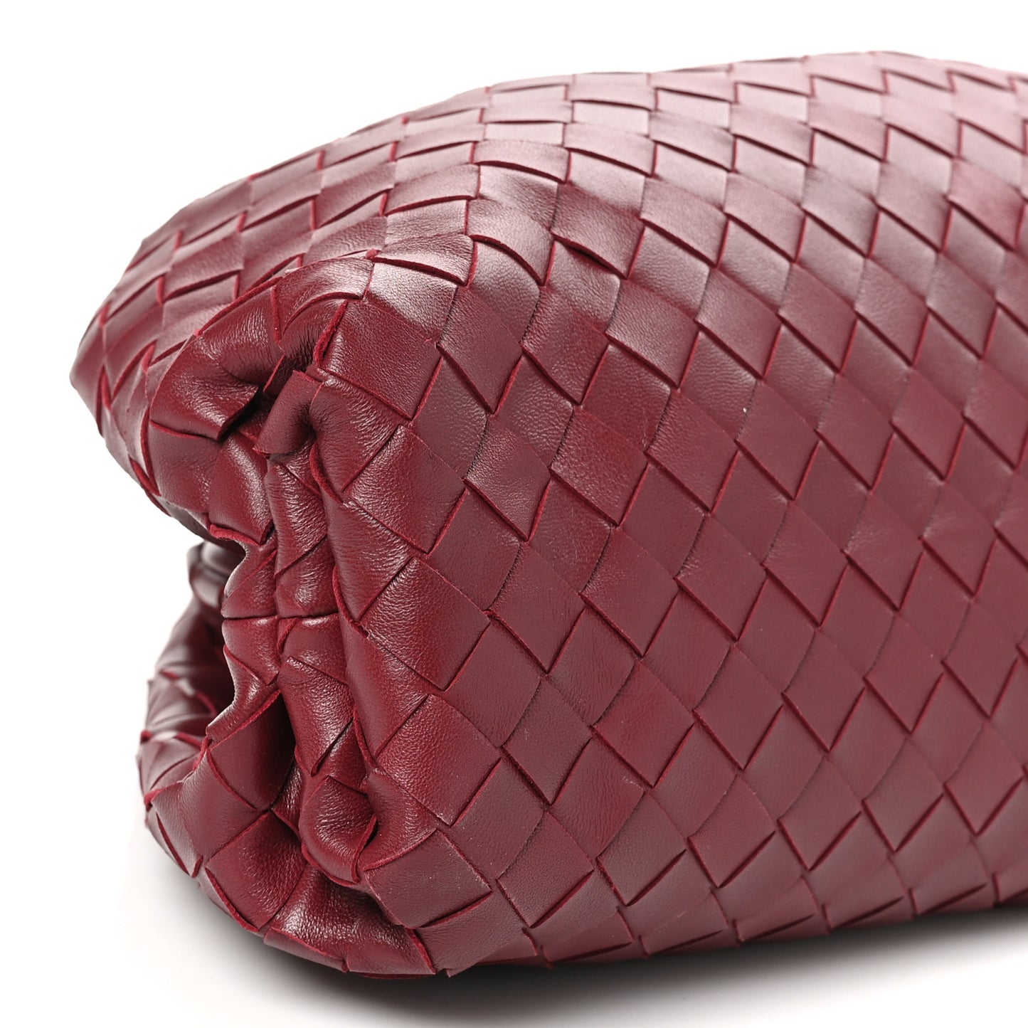 Nappa Maxi Intrecciato The Pouch Oversized Clutch Bordeaux