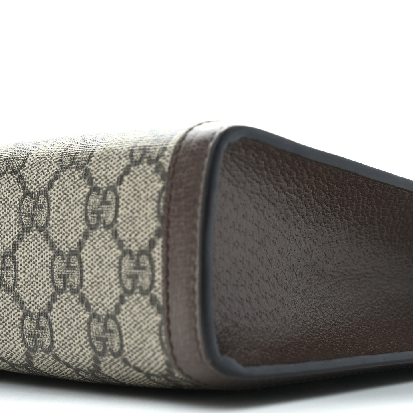 GG Supreme Monogram Web Ophidia Pouch Brown