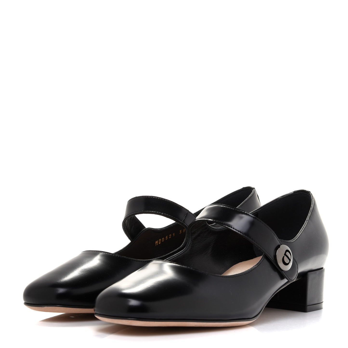 Brushed Calfskin Uniform 30mm Pumps 38 Black