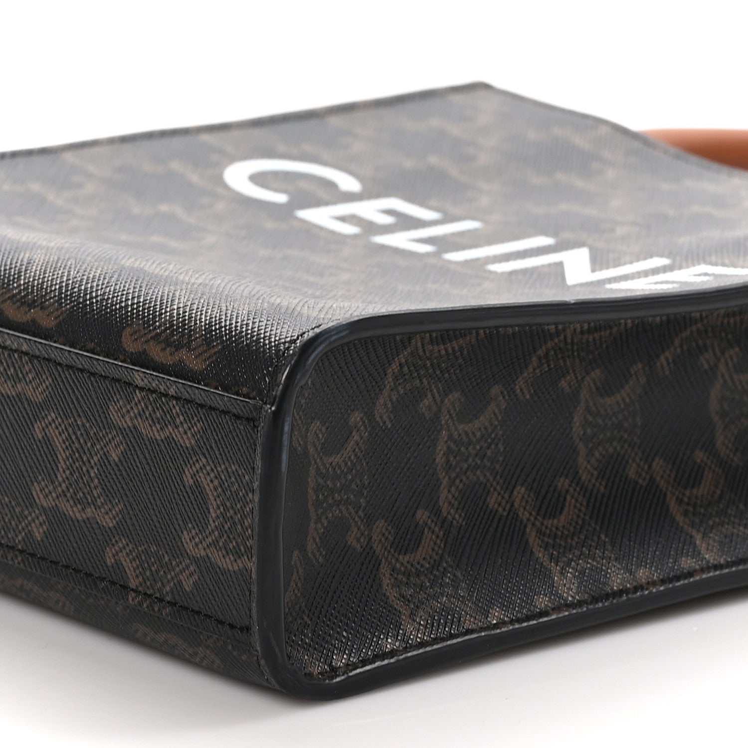 Celine Triomphe Canvas Calfskin Mini Vertical Cabas Tan 9 of 9