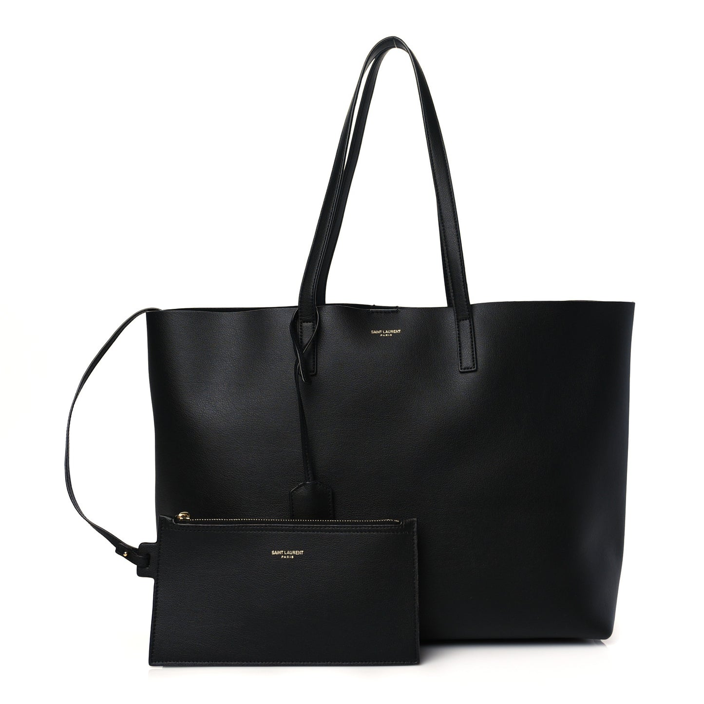 Calfskin Large Shopping Tote Black