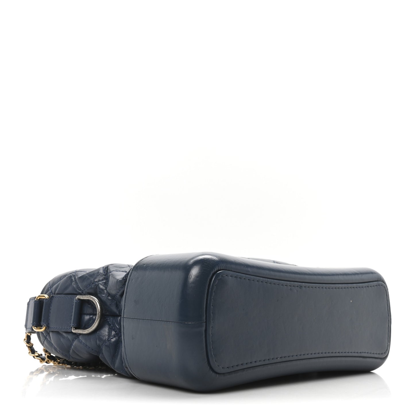 Patent Goatskin Quilted Medium Gabrielle Hobo Blue