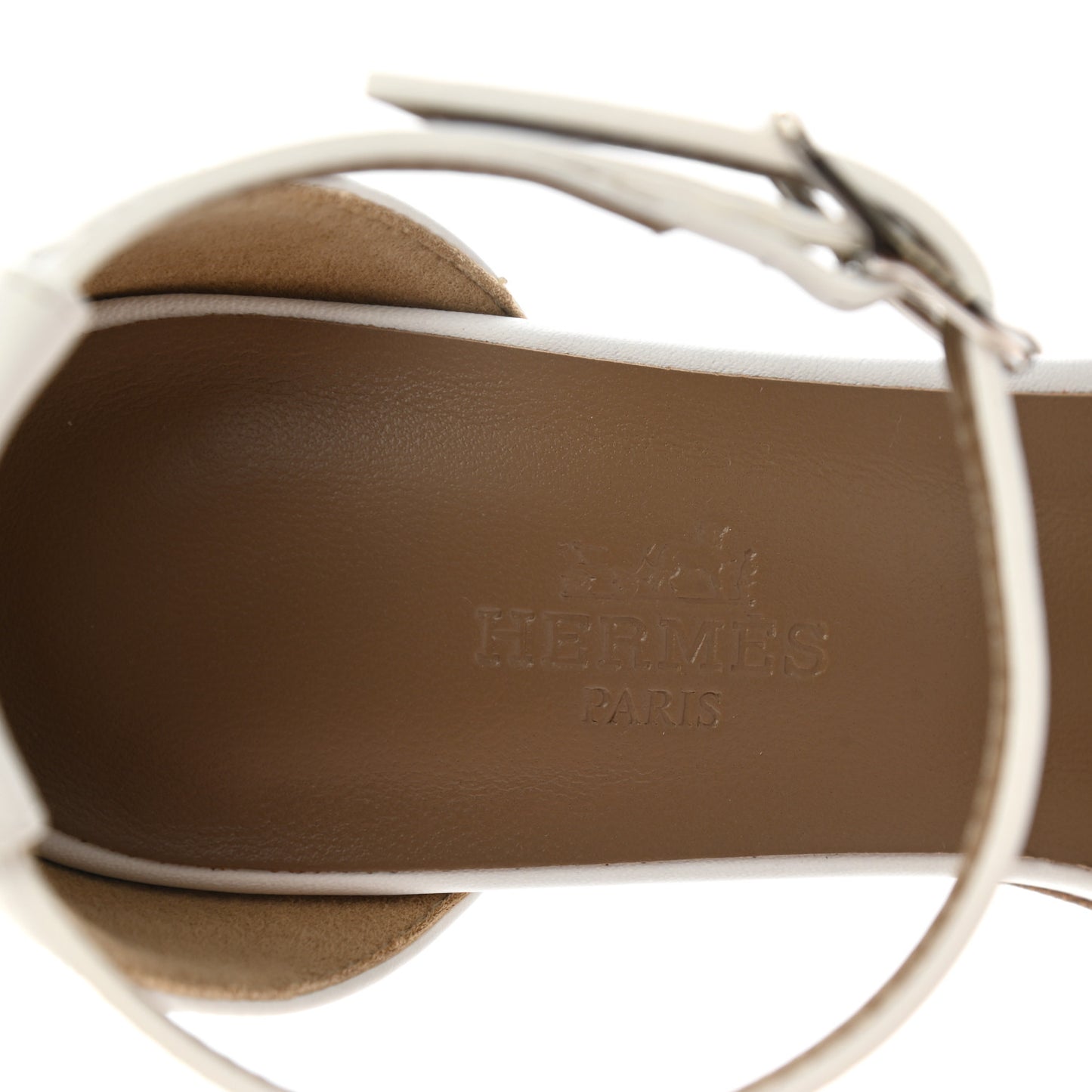Calfskin Encens 50 Sandals 36 White