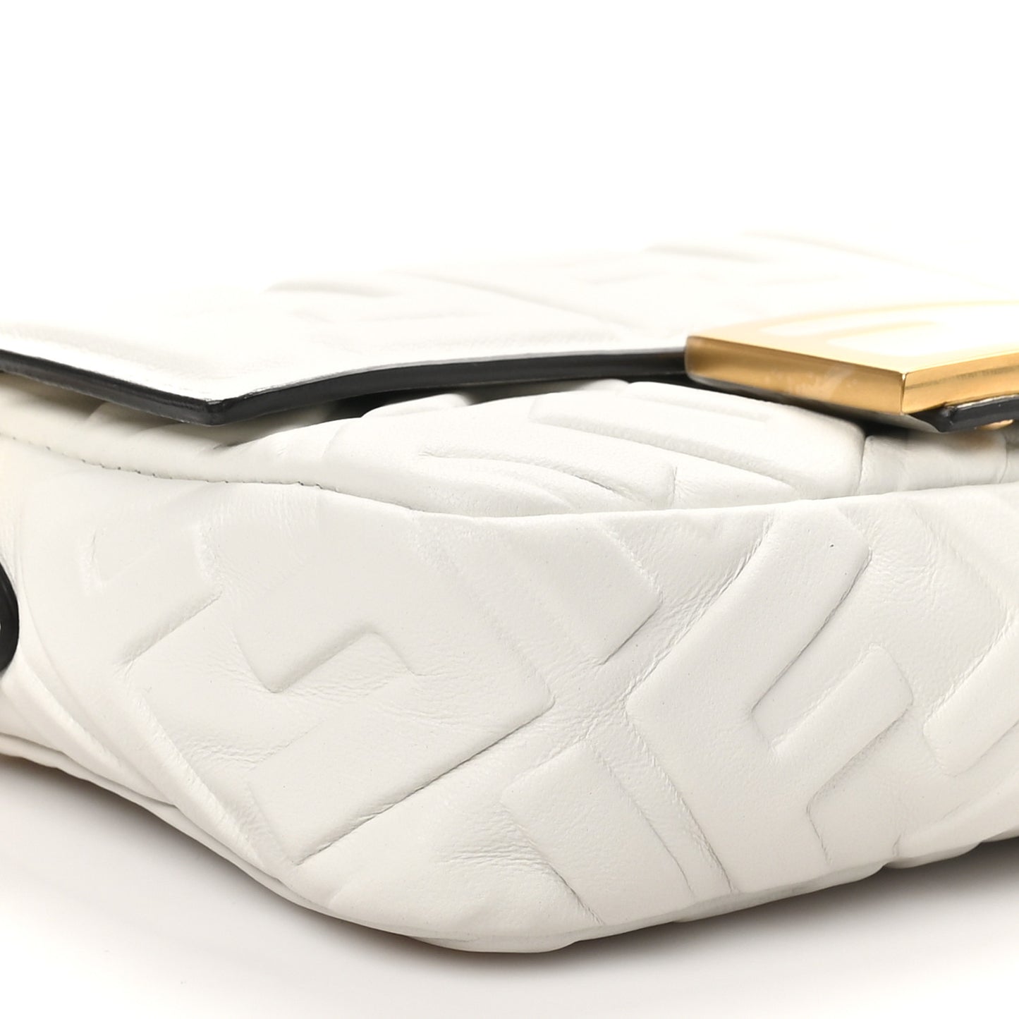Nappa FF 1974 Embossed Mini Baguette White