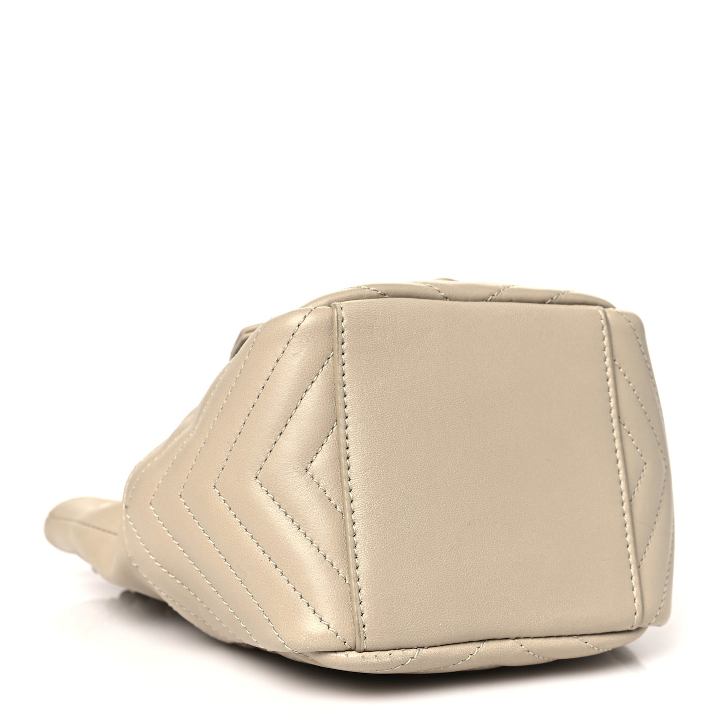Lambskin Matelasse Monogram Joe Nano Bucket Bag Beige
