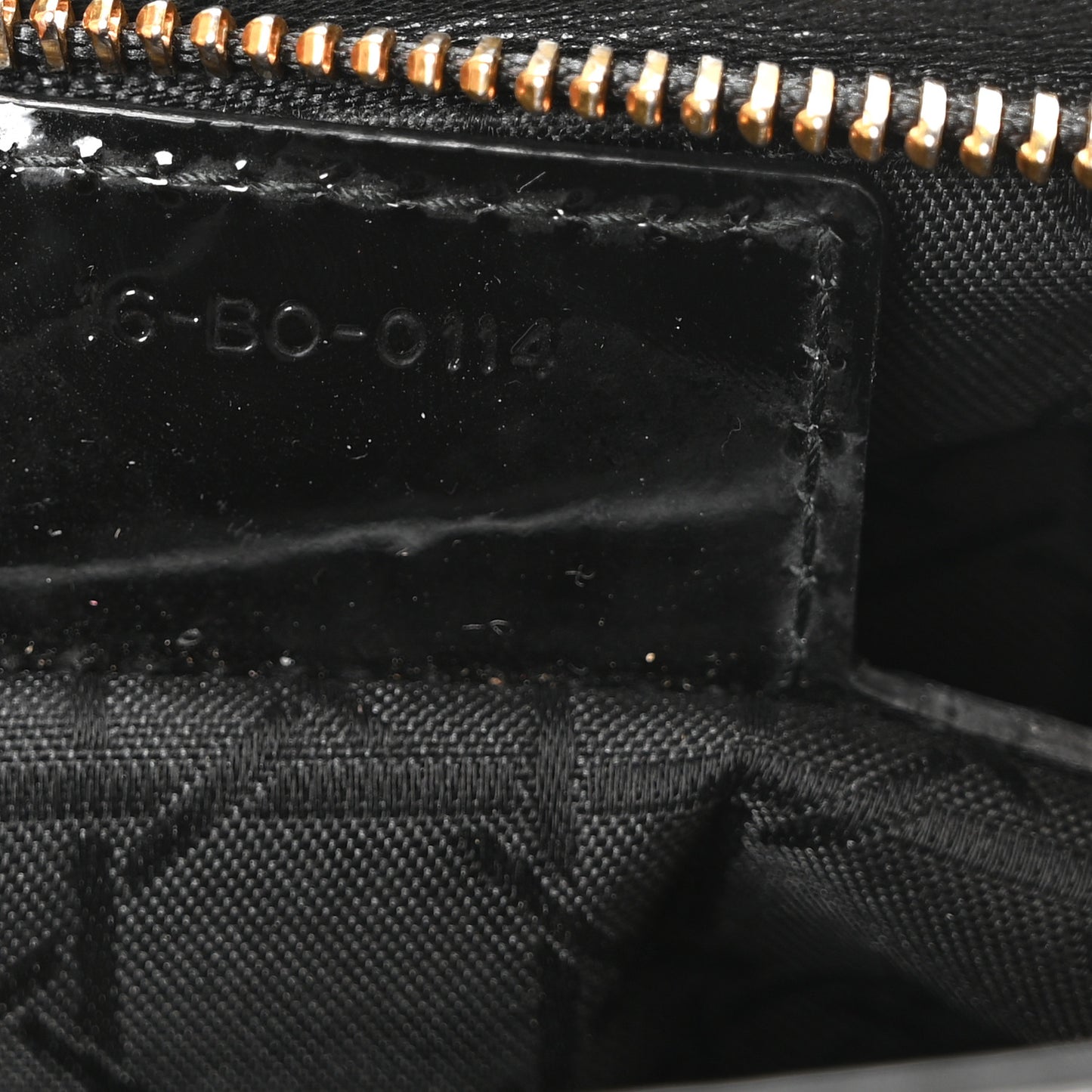 Patent Cannage Large Lady Dior Black