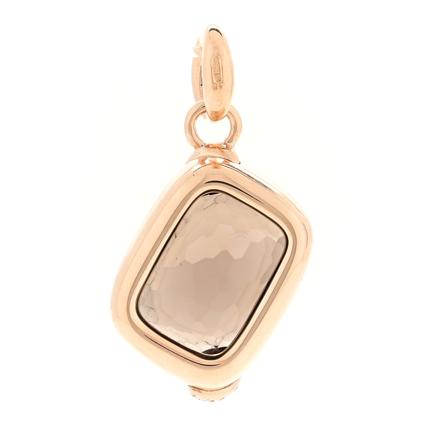 Pomellato 18K Rose Gold Diamond Smoky Quartz Ritratto Pendant 2 of 3