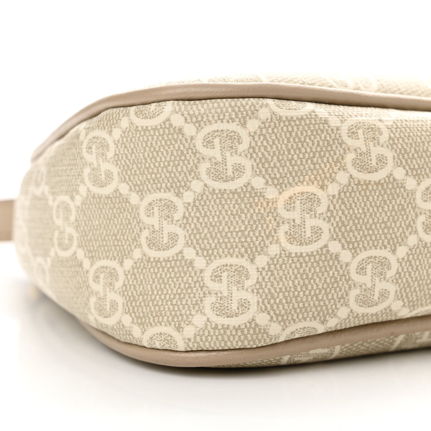 Gucci GG Supreme Monogram Textured Dollar Calfskin Small Ophidia Hobo Beige Mystic White Oatmeal 9 of 11