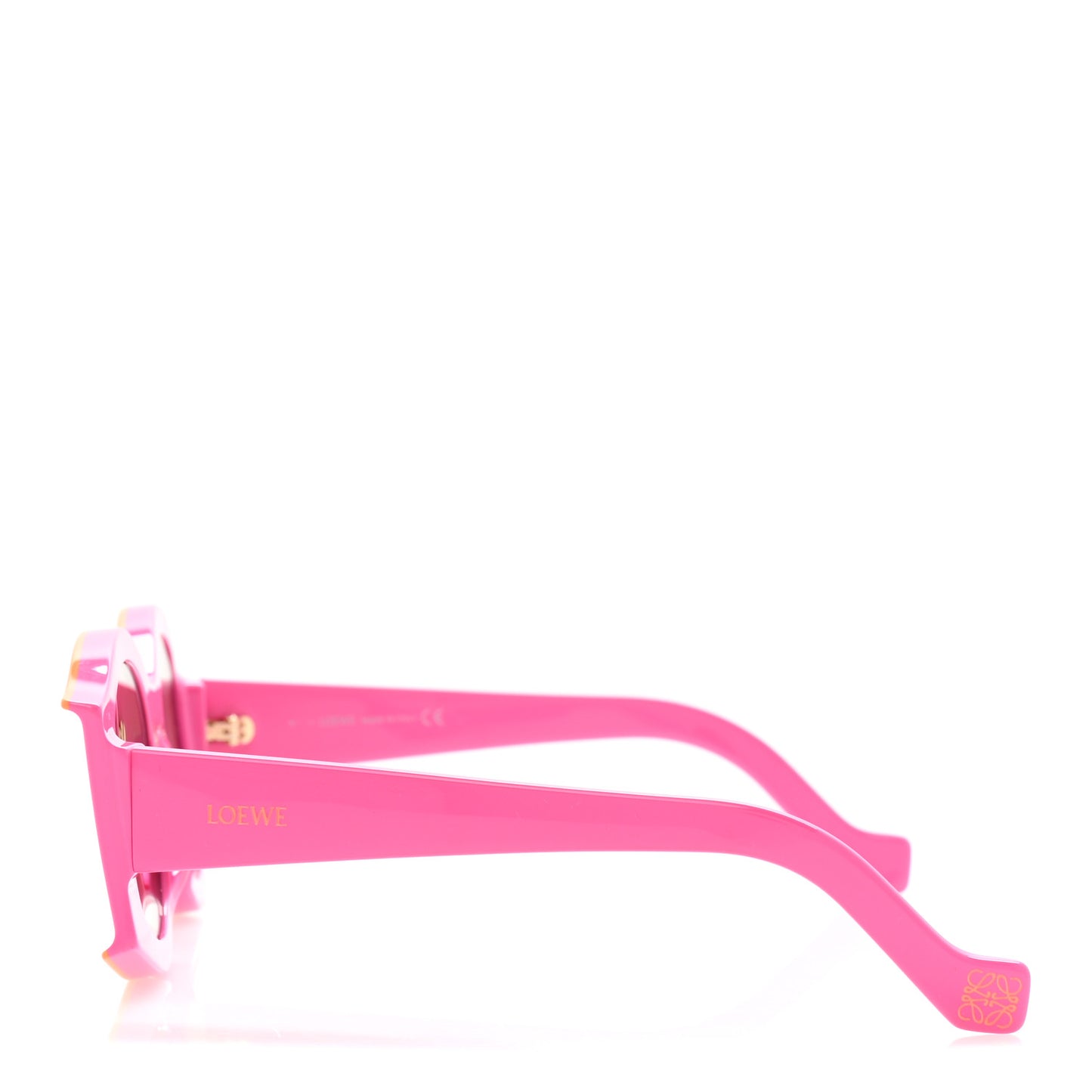Acetate Paula's Ibiza Round Sunglasses LW40047U Pink Orange