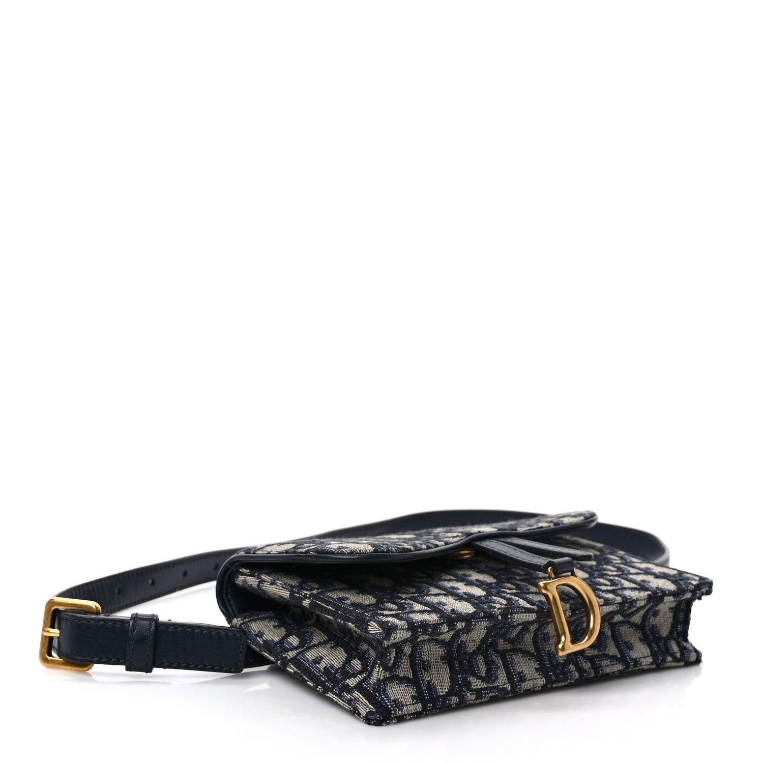 Christian Dior Oblique Saddle Belt Bag Blue 4 of 9