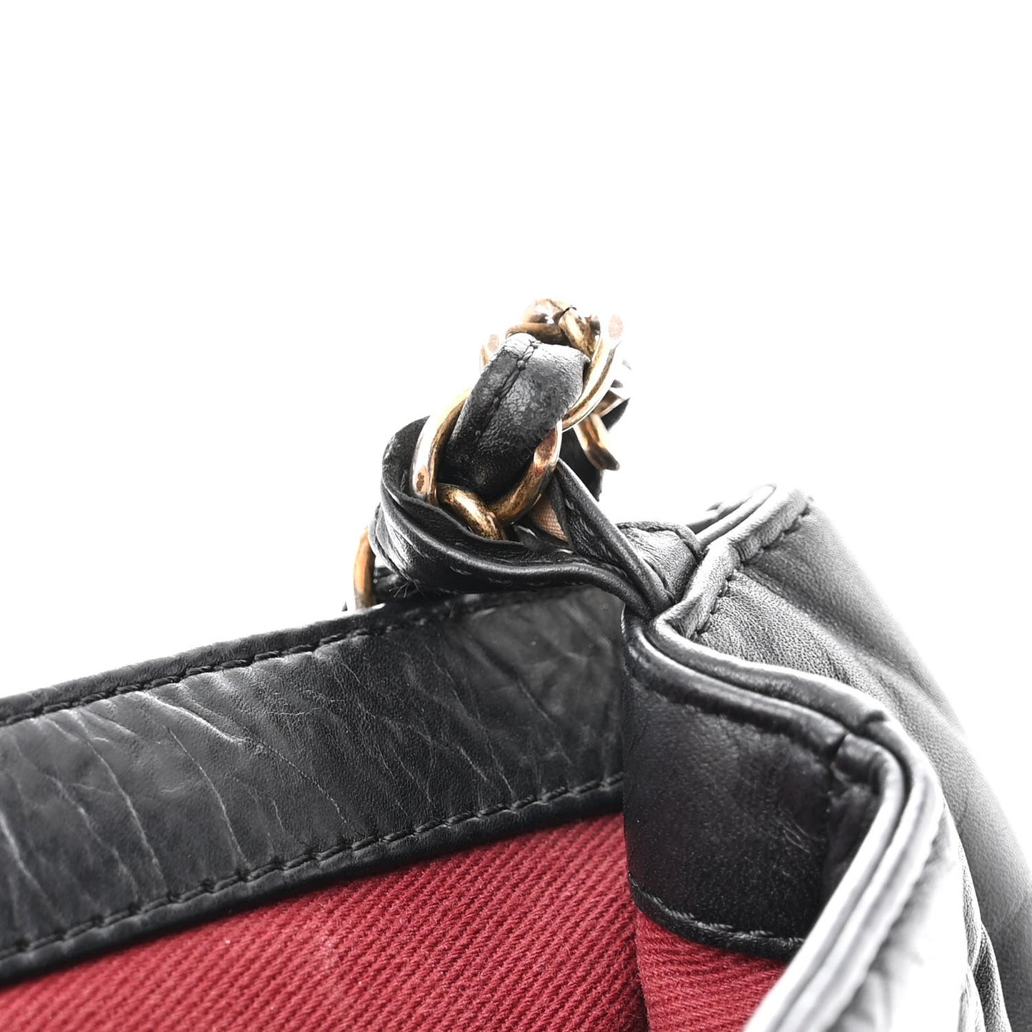 Aged Calfskin Quilted Medium Pondichery Flap Black