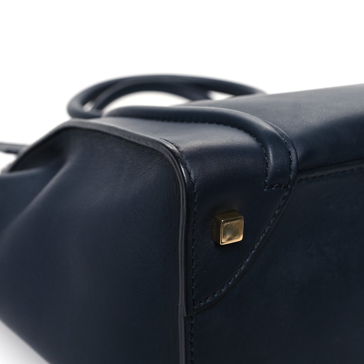 Smooth Calfskin Mini Luggage Navy Blue