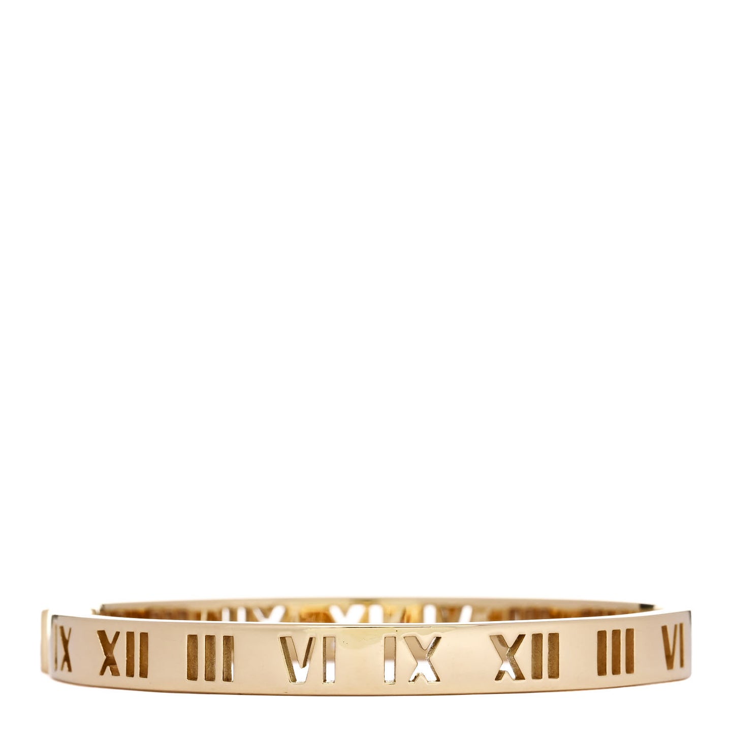 18K Yellow Gold Ruby Atlas Pierced Hinged Bangle Bracelet