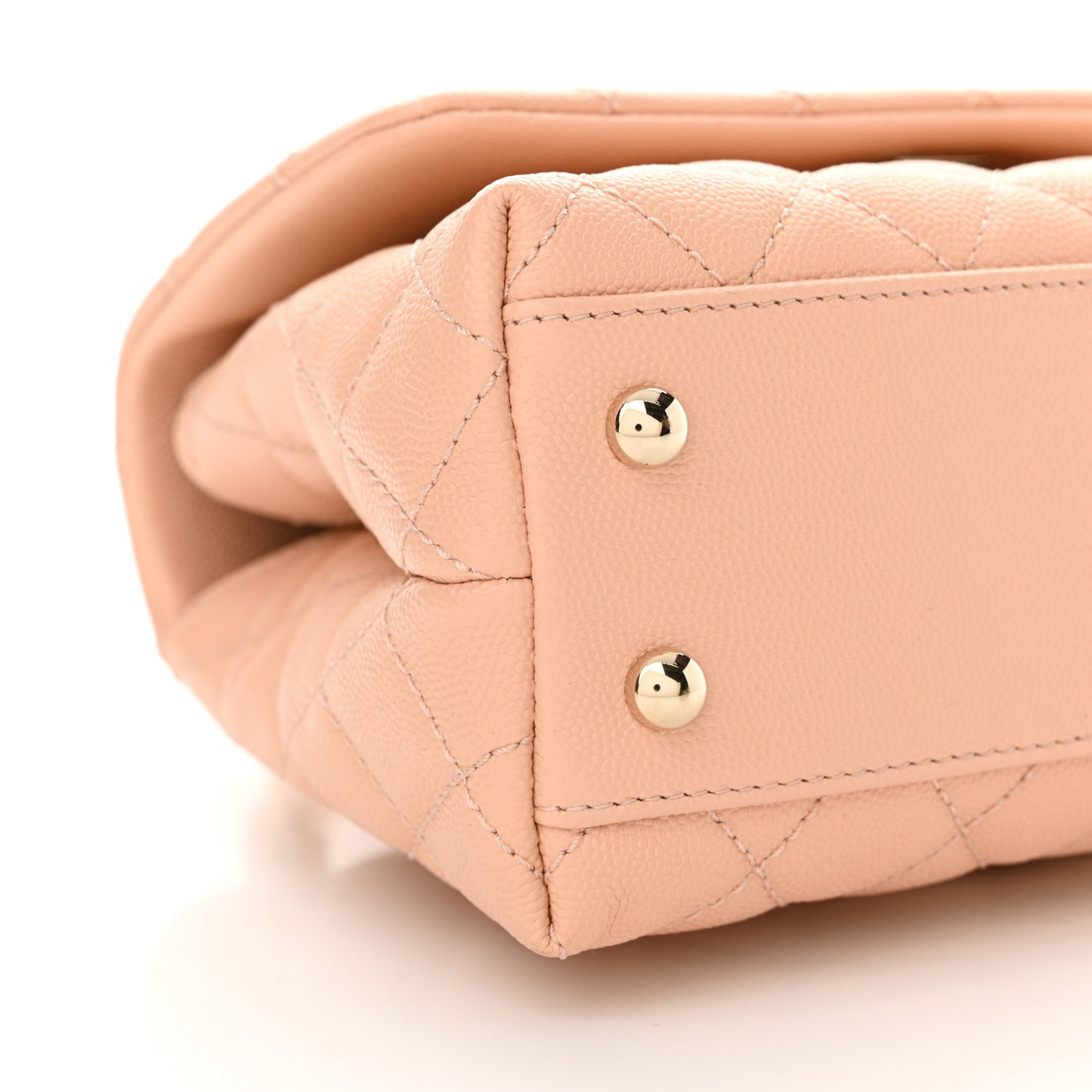 Caviar Quilted Mini Coco Handle Flap Light Pink
