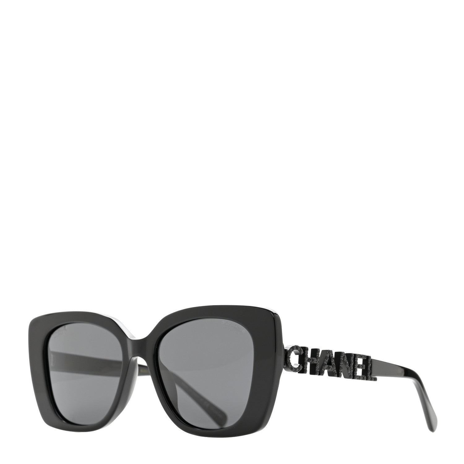 Chanel Acetate Strass Square Sunglasses 5422-B Black 1 of 7