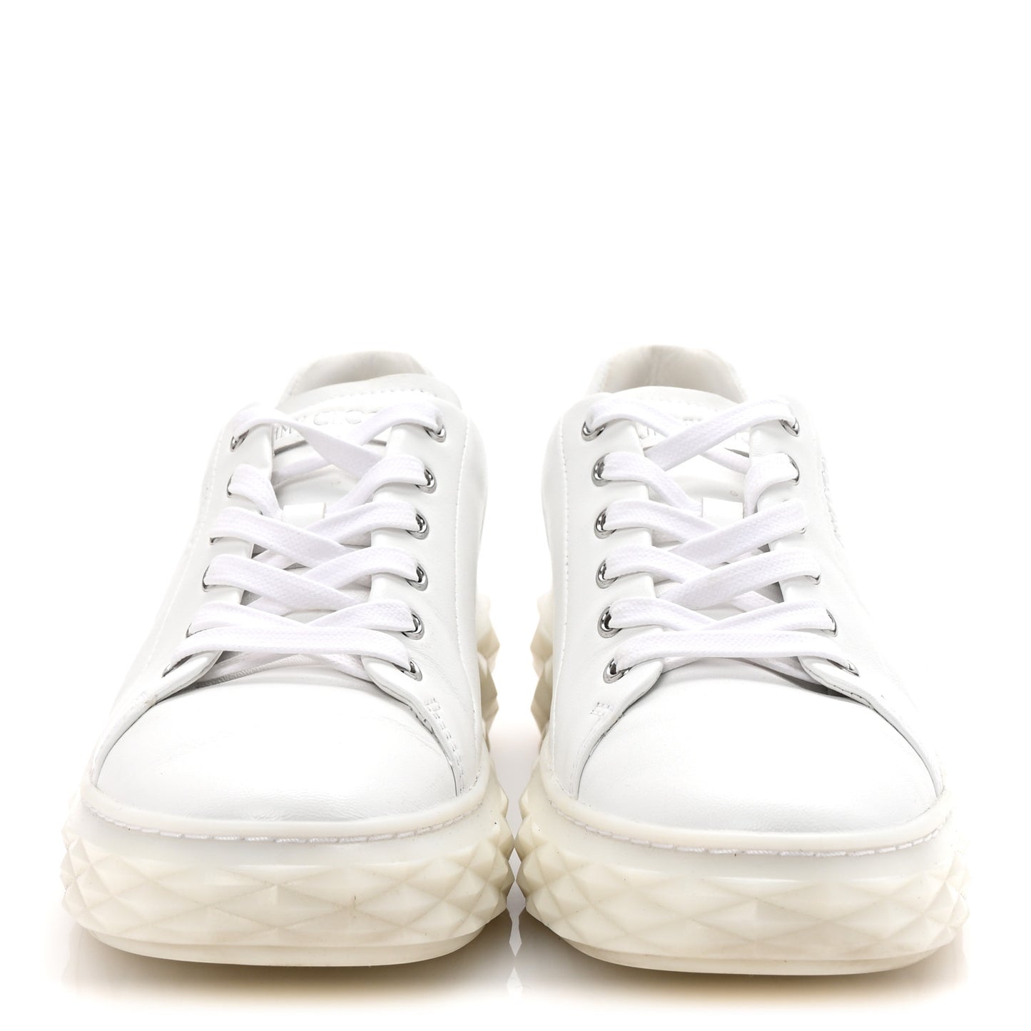 Nappa Diamond Light Platform Sneakers 38 White