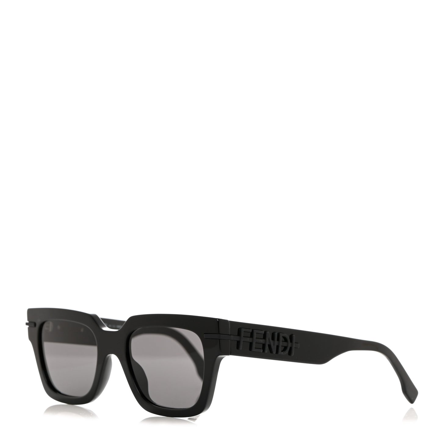 Acetate Fendigraphy Square Sunglasses FE40078I Black
