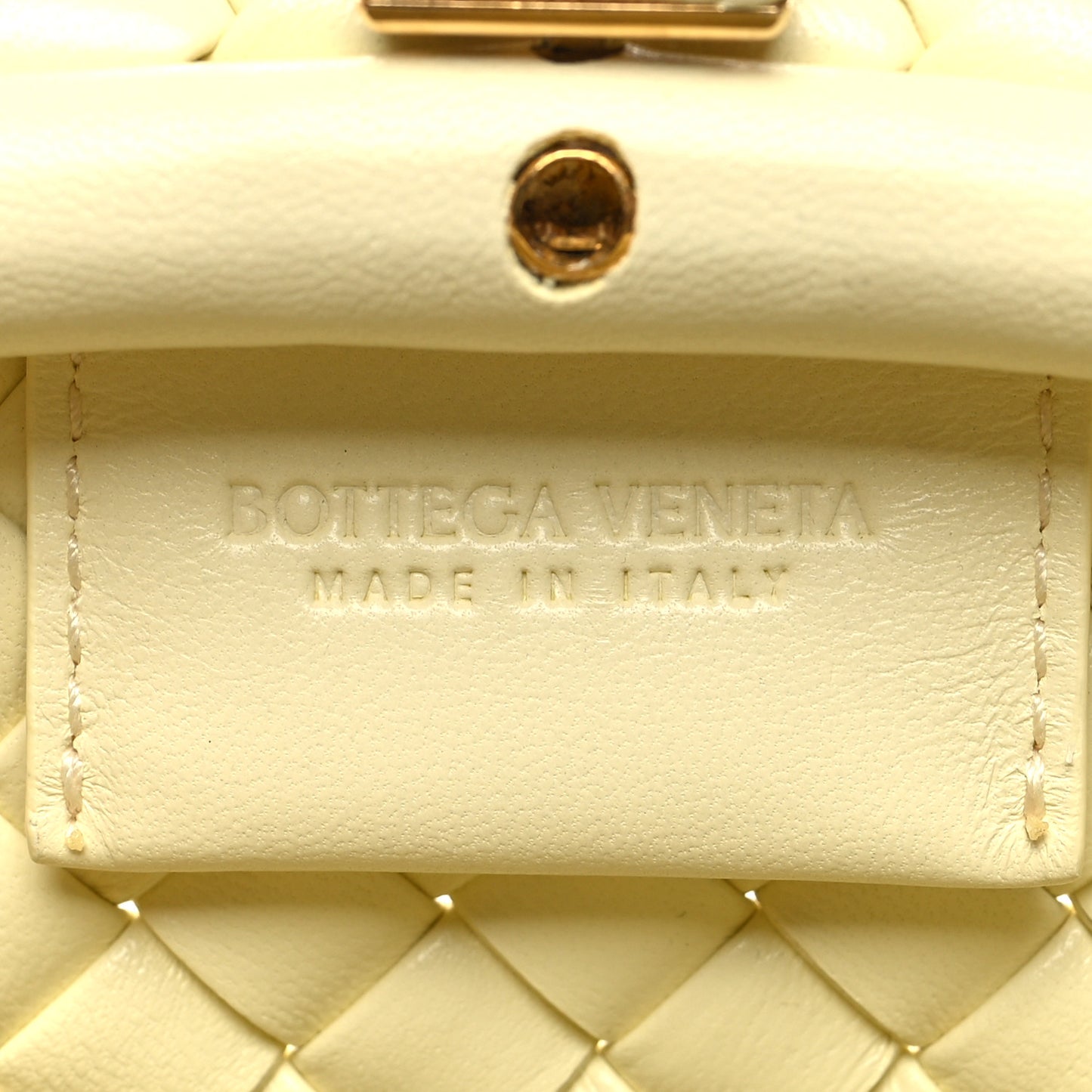 Nappa Intrecciato Small Padded The Handle Tote Zest Washed