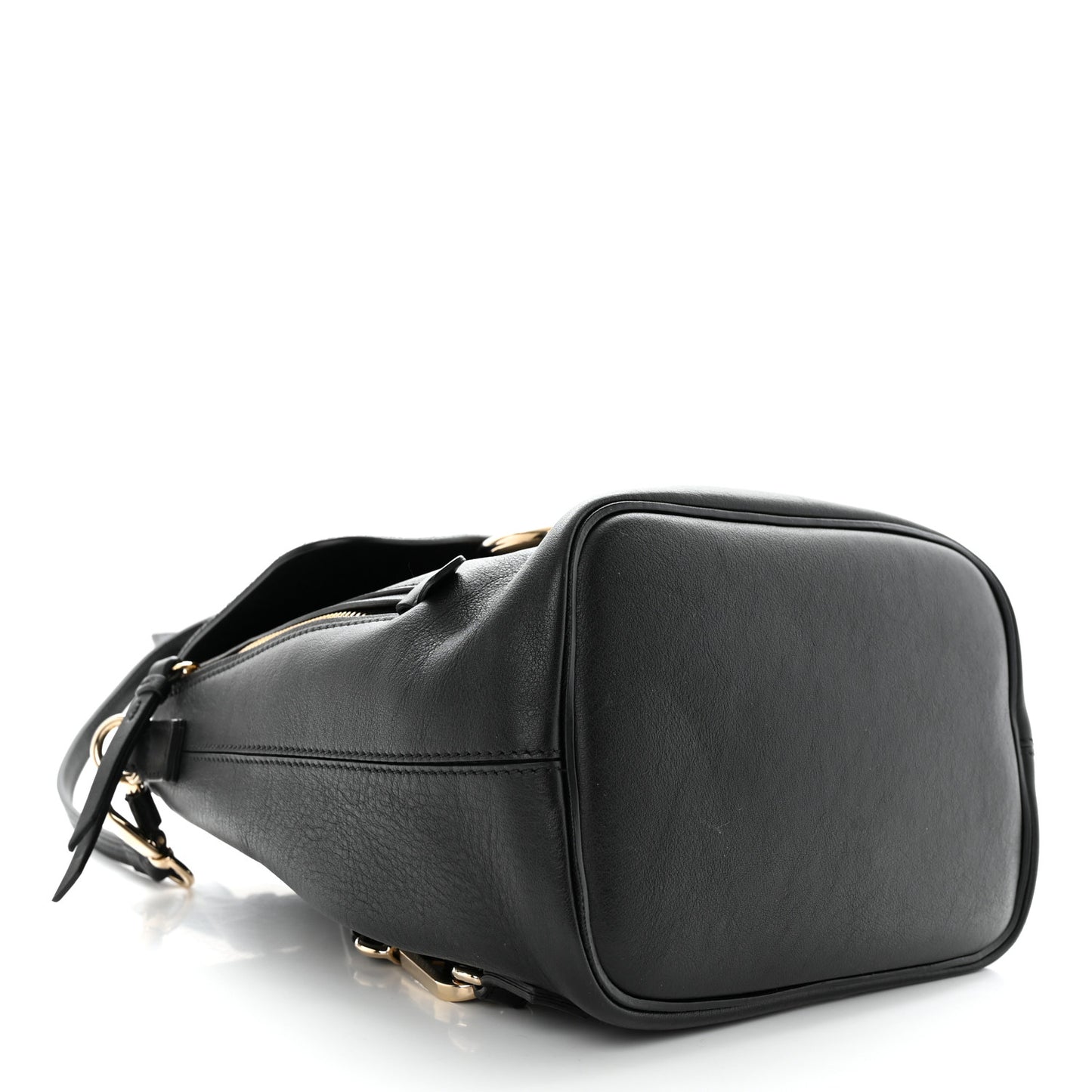 Suede Calfskin Small Faye Backpack Black