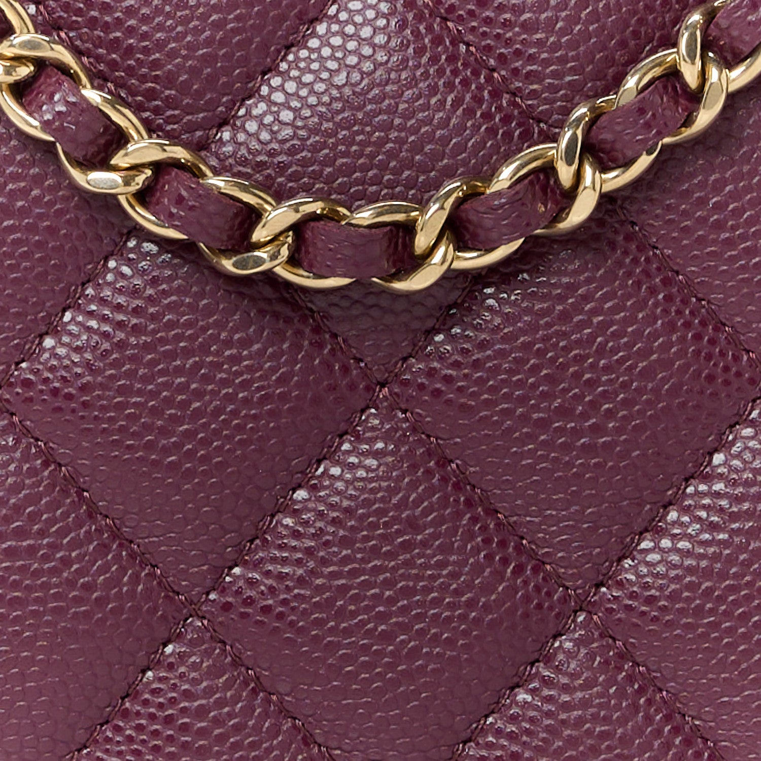 Chanel Caviar Quilted Classic Clutch With Chain Dark Burgundy 8 of 10