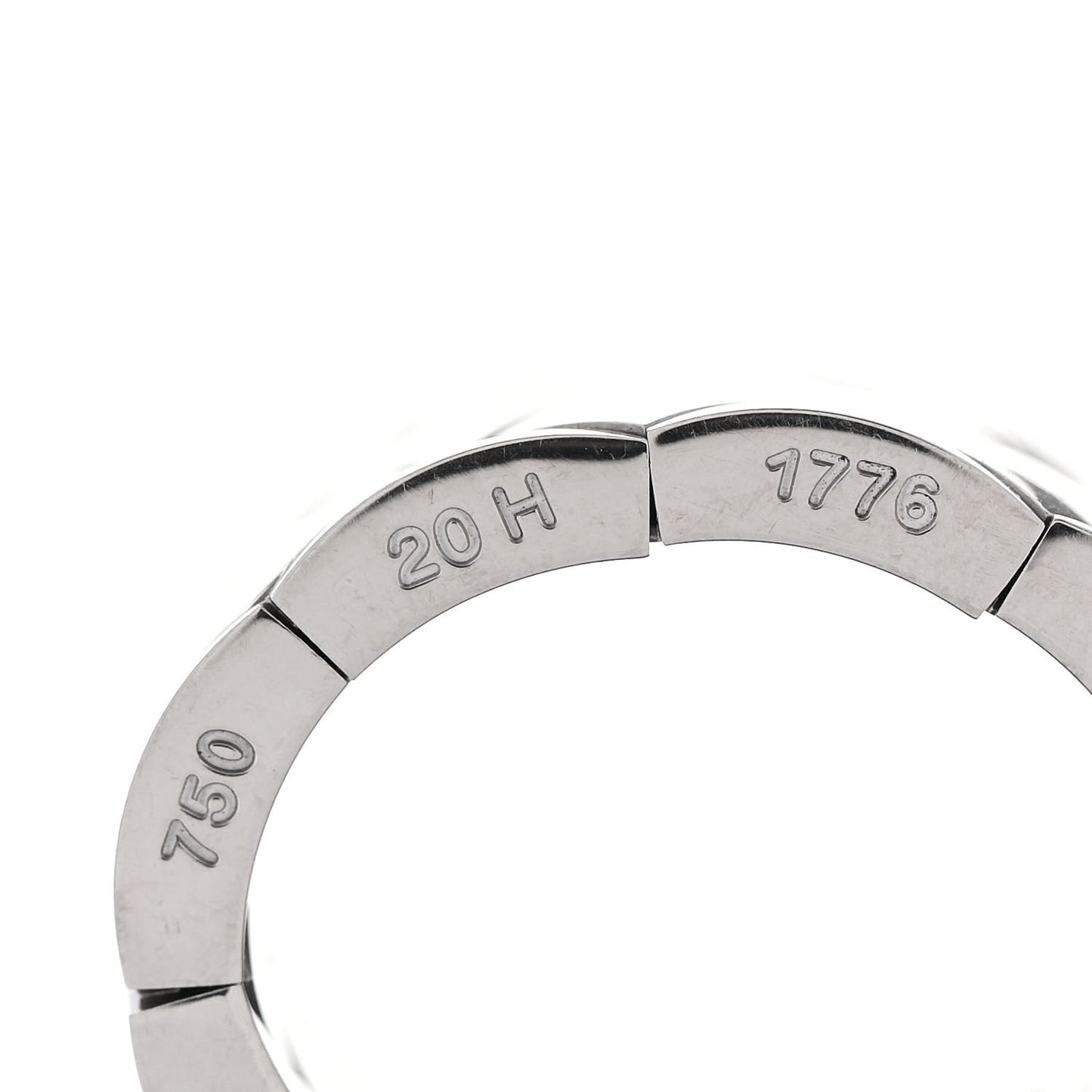 18K White Gold Large Matelasse Ring 50 5.25