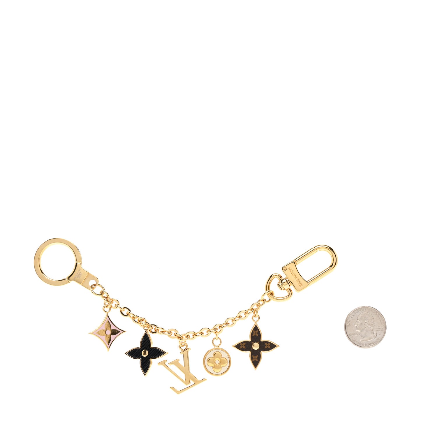 Monogram Spring Street Bag Charm Key Holder Gold